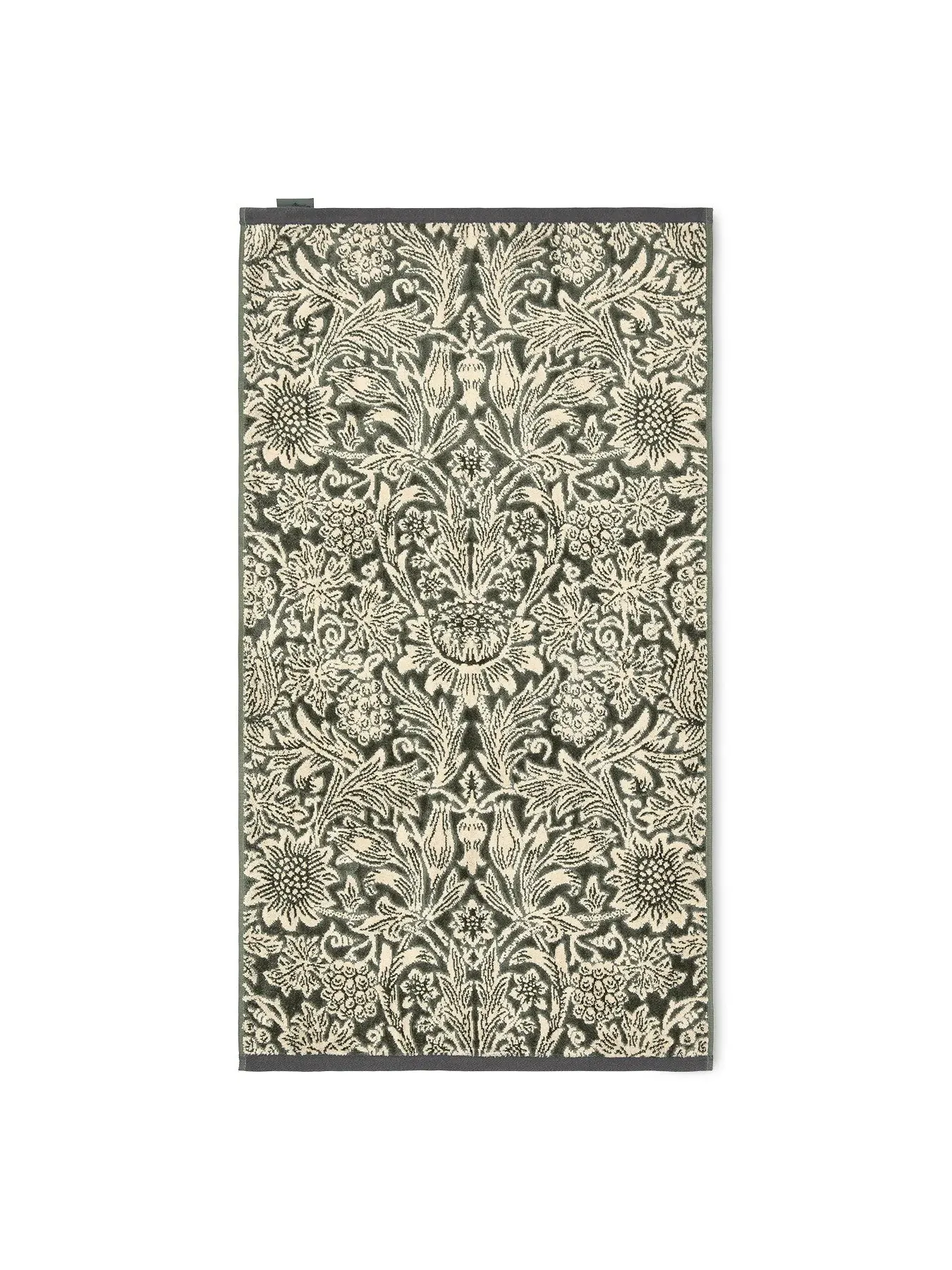 Bath Towel Sunflower Pattern - Green, Cotton image