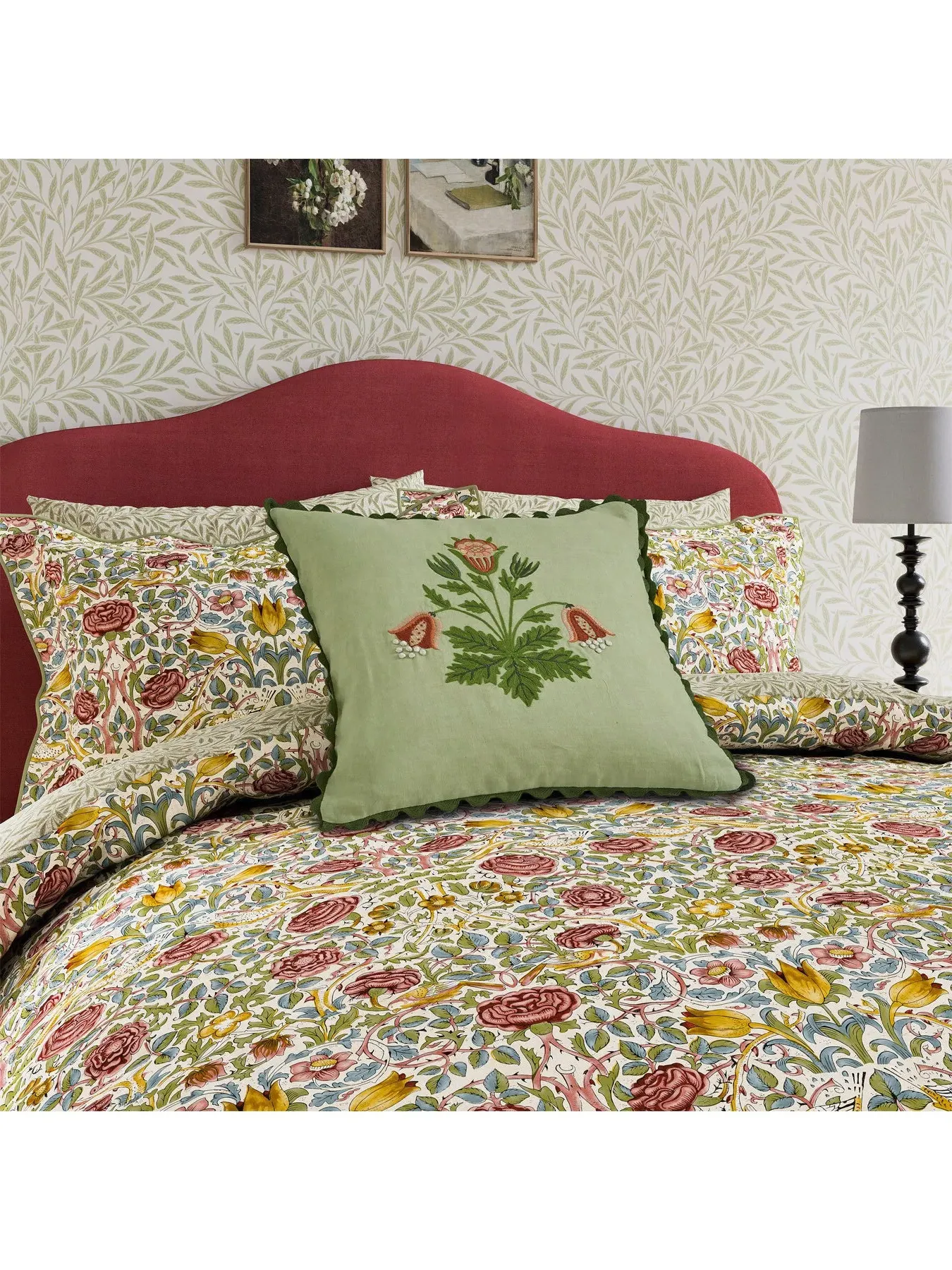 Double Rose Cover Set - Green
