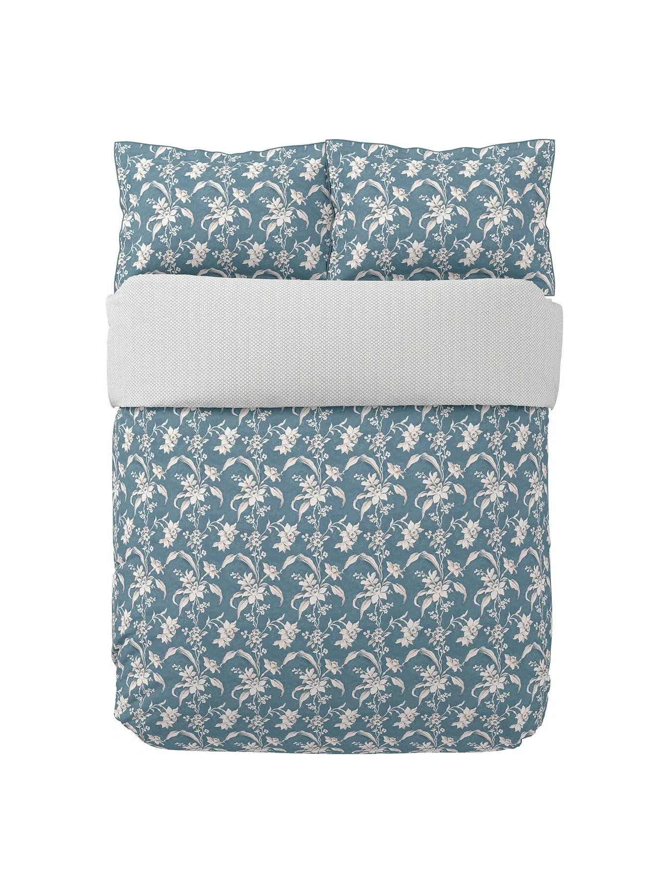 King Size Duvet Cover Set - Blue, Cotton