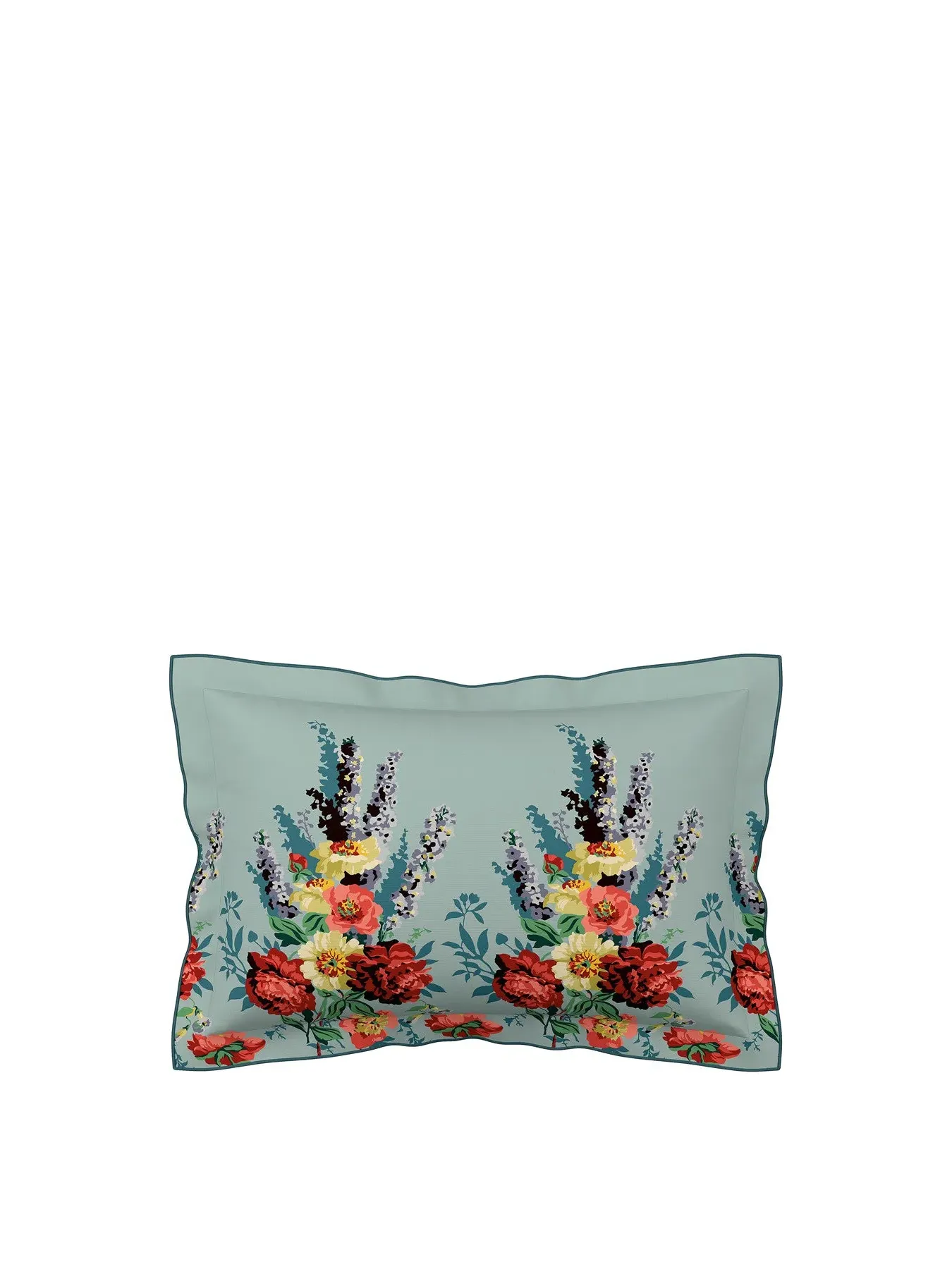 Single Duvet Cover Set - Teal, Botanical Print