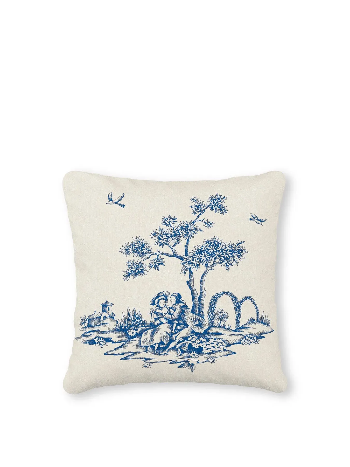 Square Cushion Enchanted Garden - Blue image