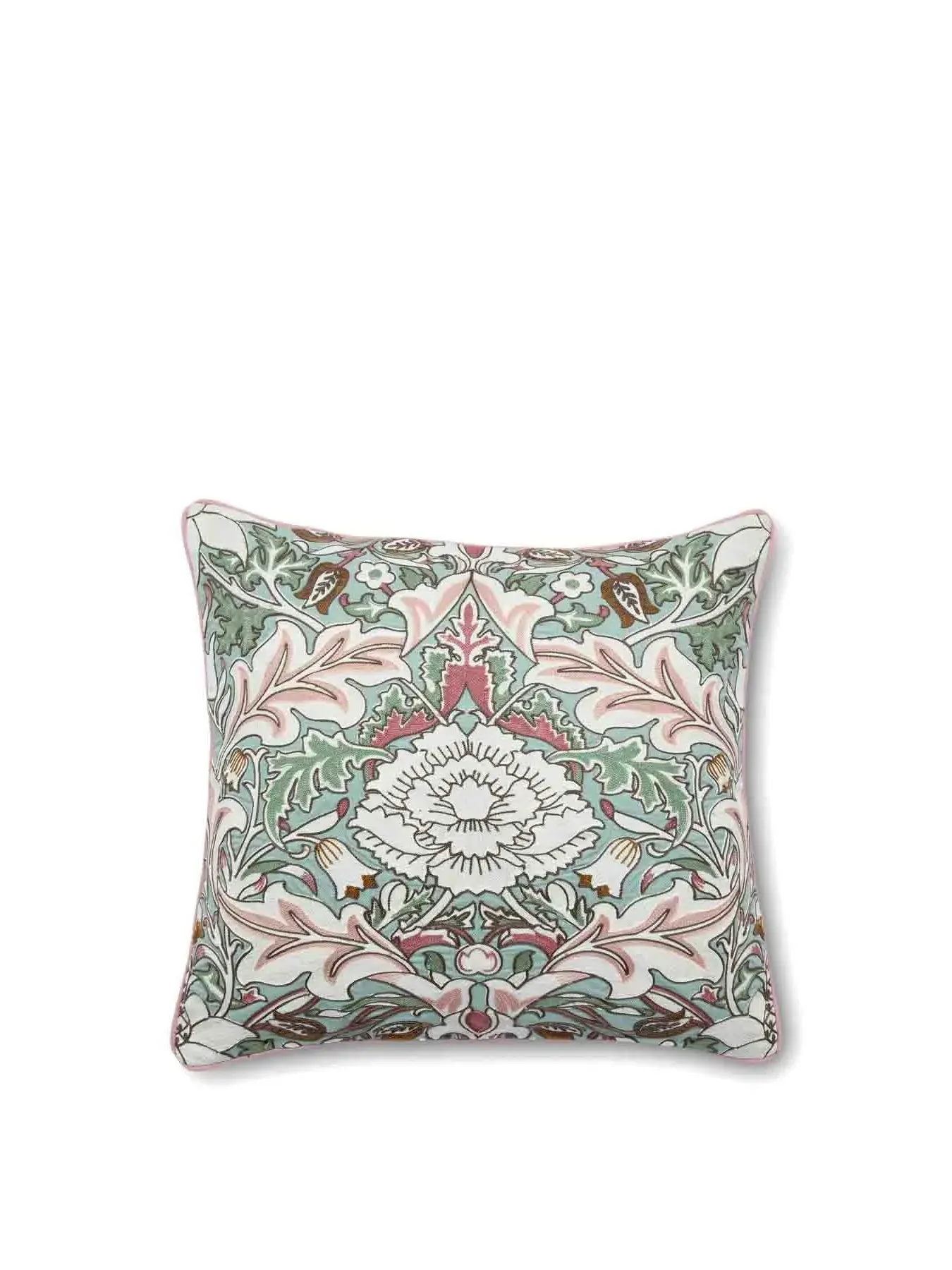 Square Cushion with Embroidery - Cochineal image