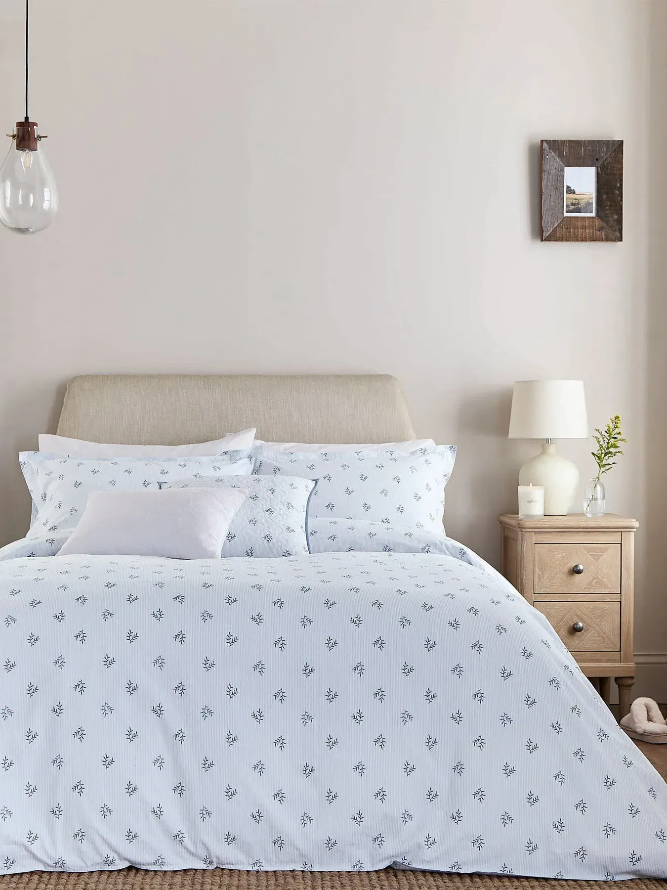Double Duvet Cover Set - Blue, Cotton image