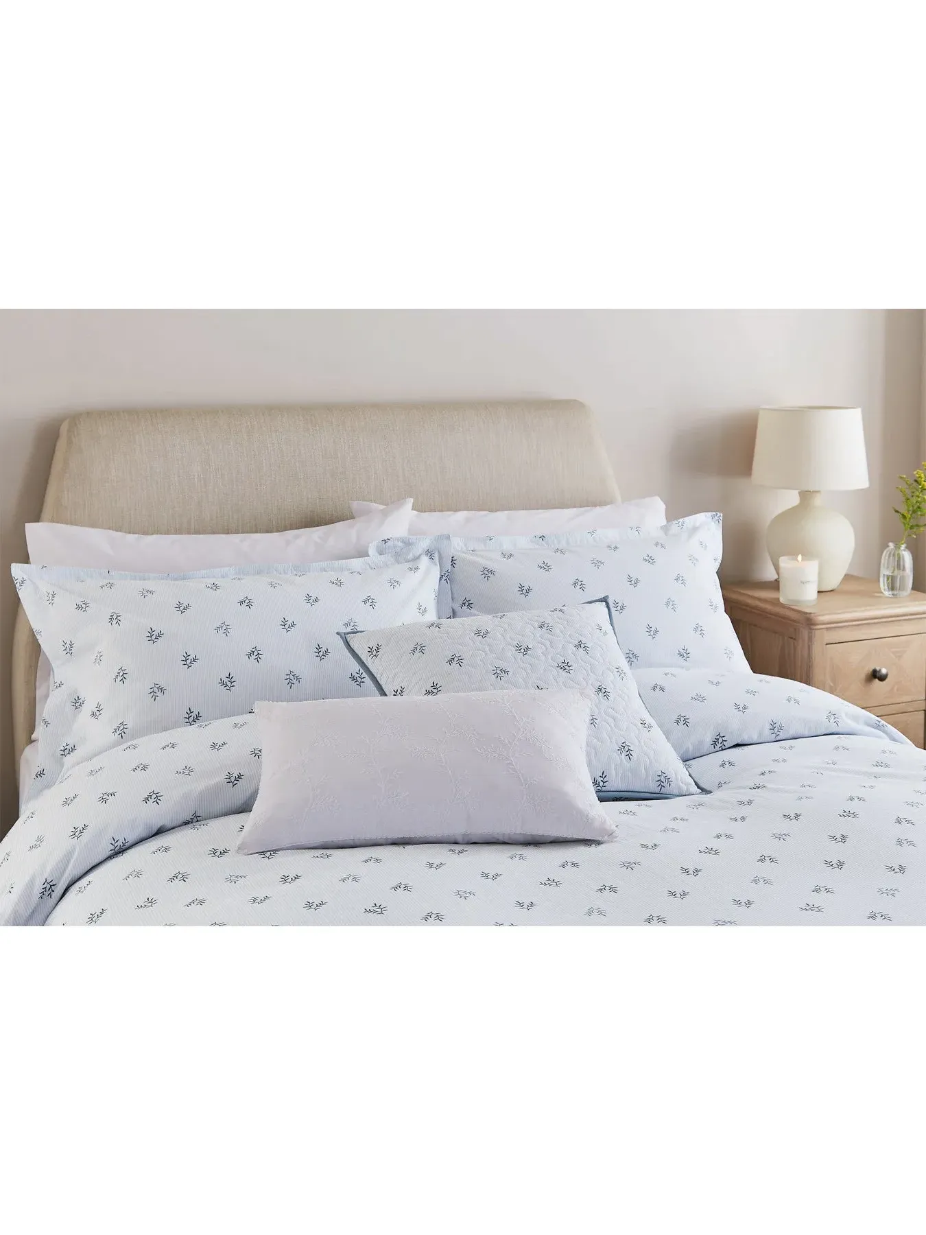 Super King Duvet Cover Set - Blue, Cotton