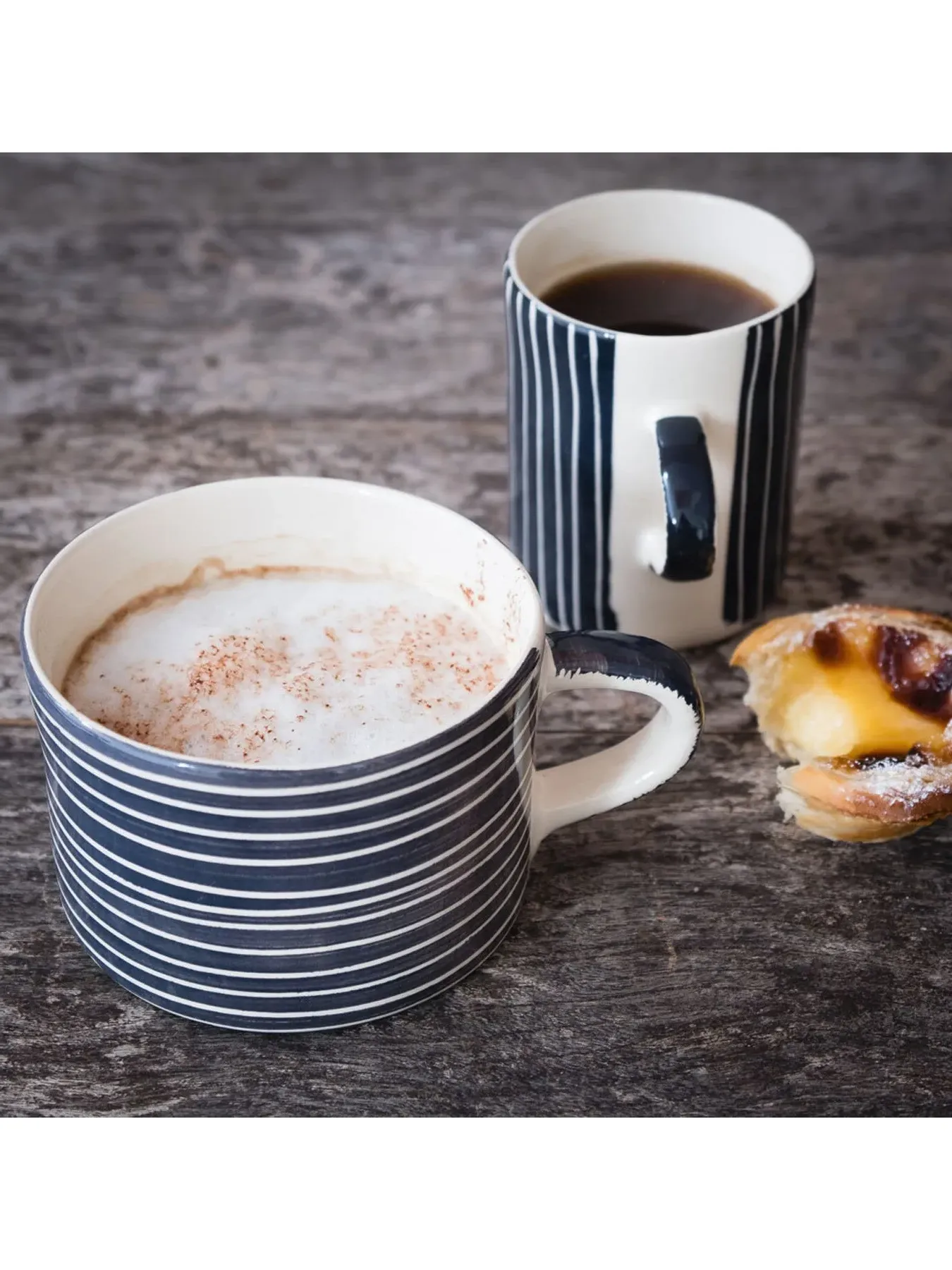 Demi Mug Sgraffito Design - Graphite, Ceramic