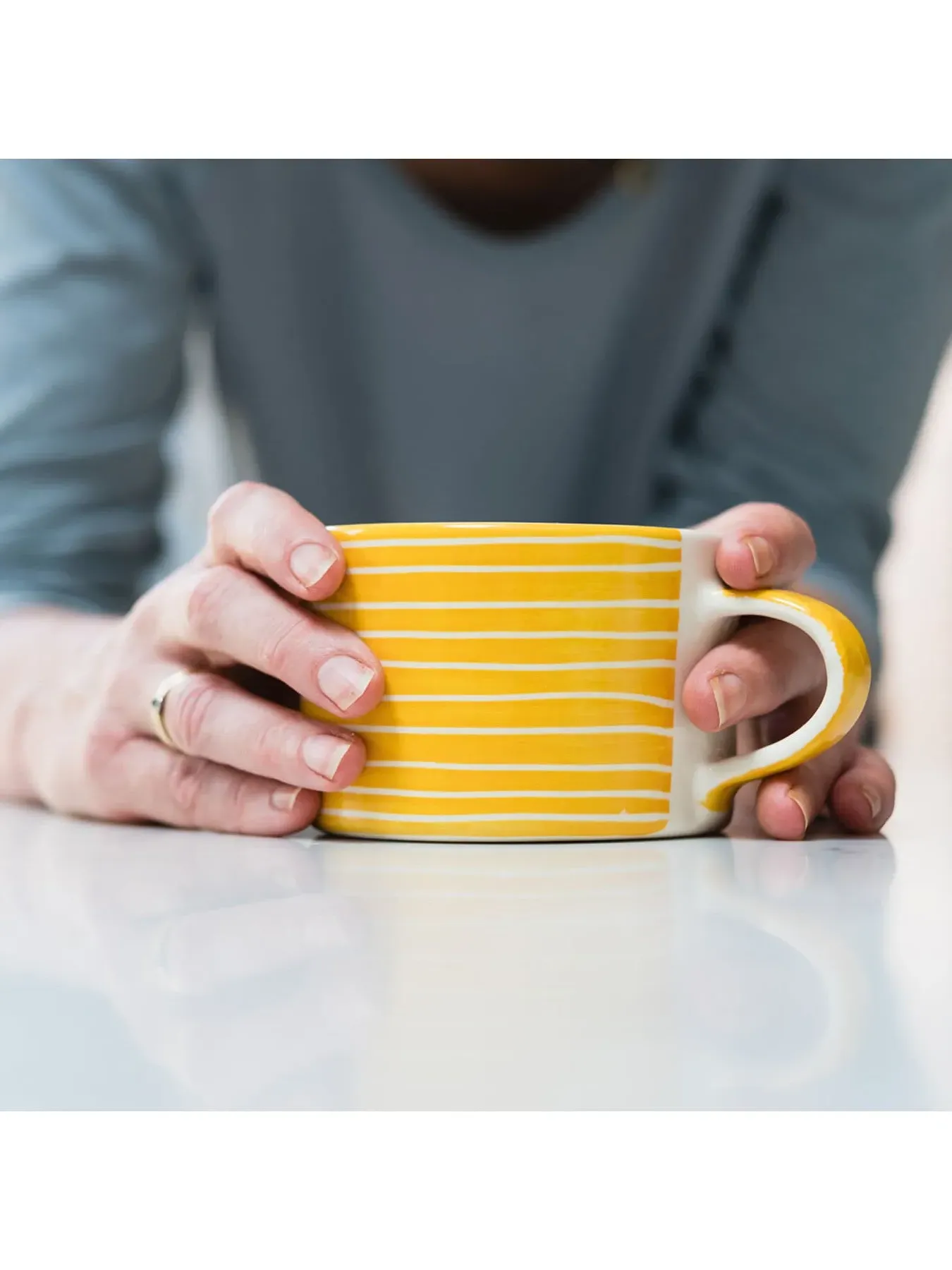 Sgraffito Mug - Turmeric, Ceramic
