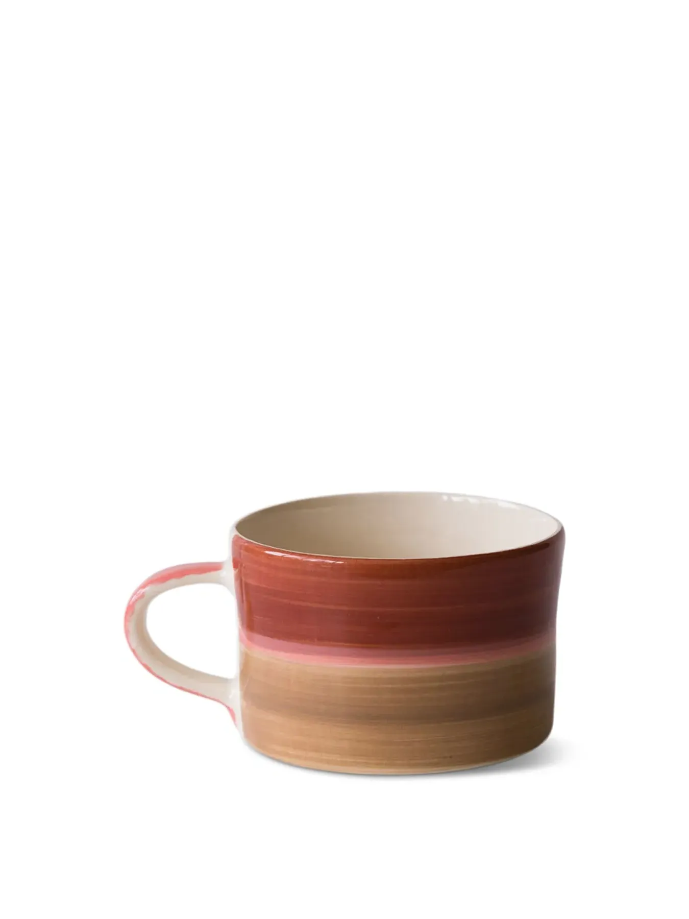 Tri Colour Ceramic Mug - Latte, Hand Painted image