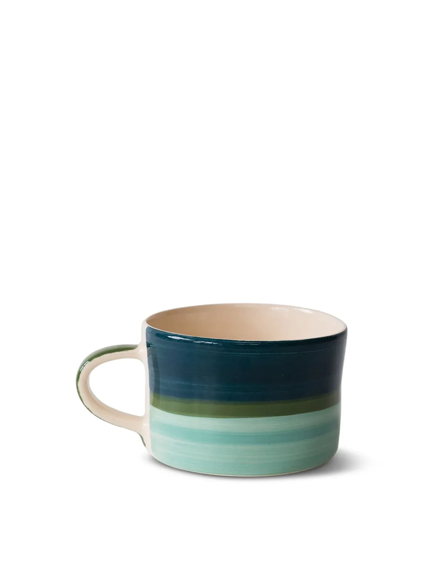 Tri Colour Ceramic Mug - Turquoise, Ceramic image