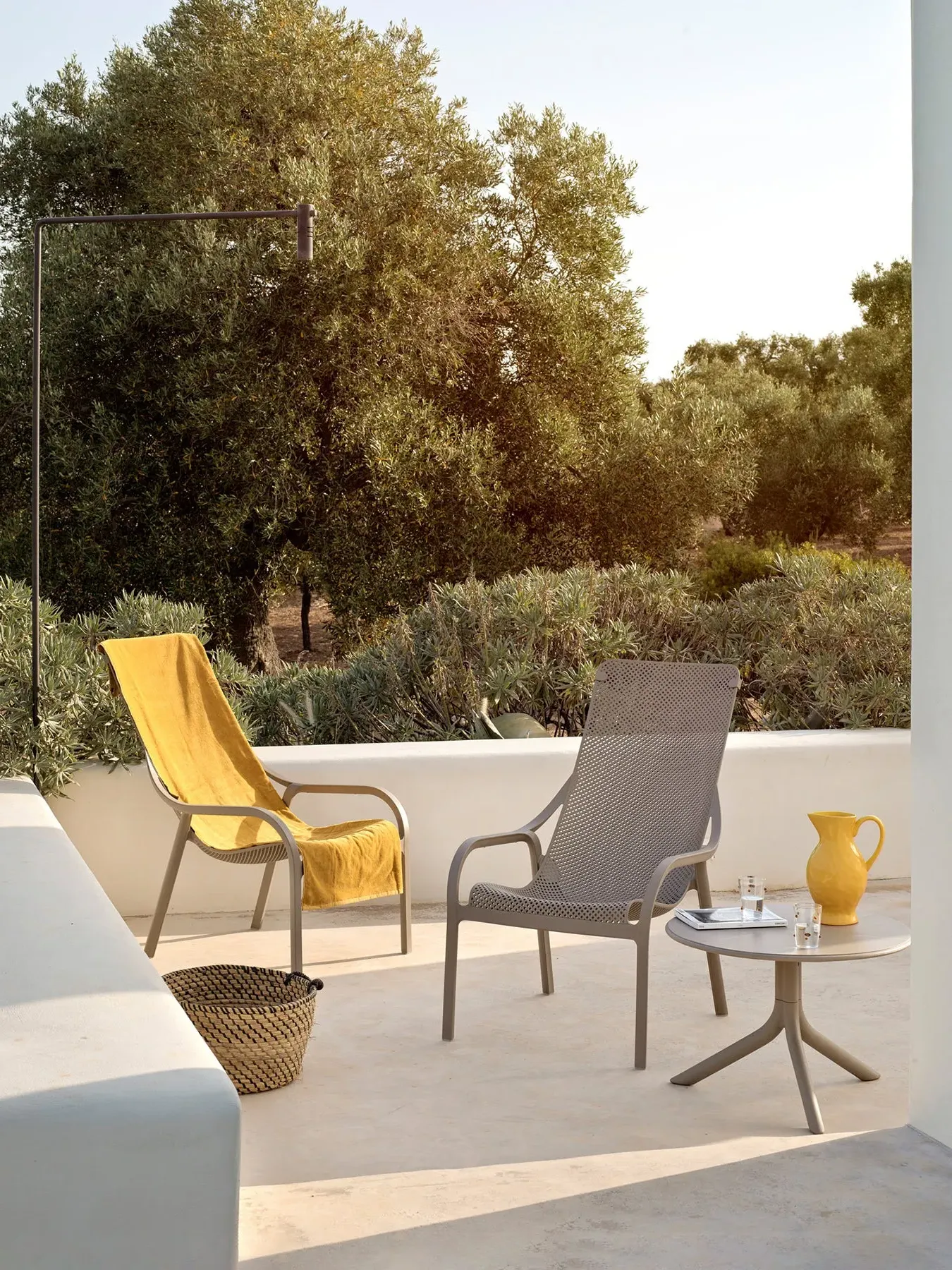 2-Chair Lounge Set with Table - Tortora
