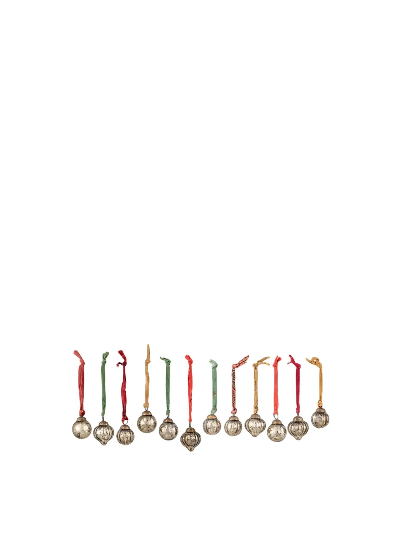 12-Piece Dew Drop Baubles - Antique Gold, Glass image