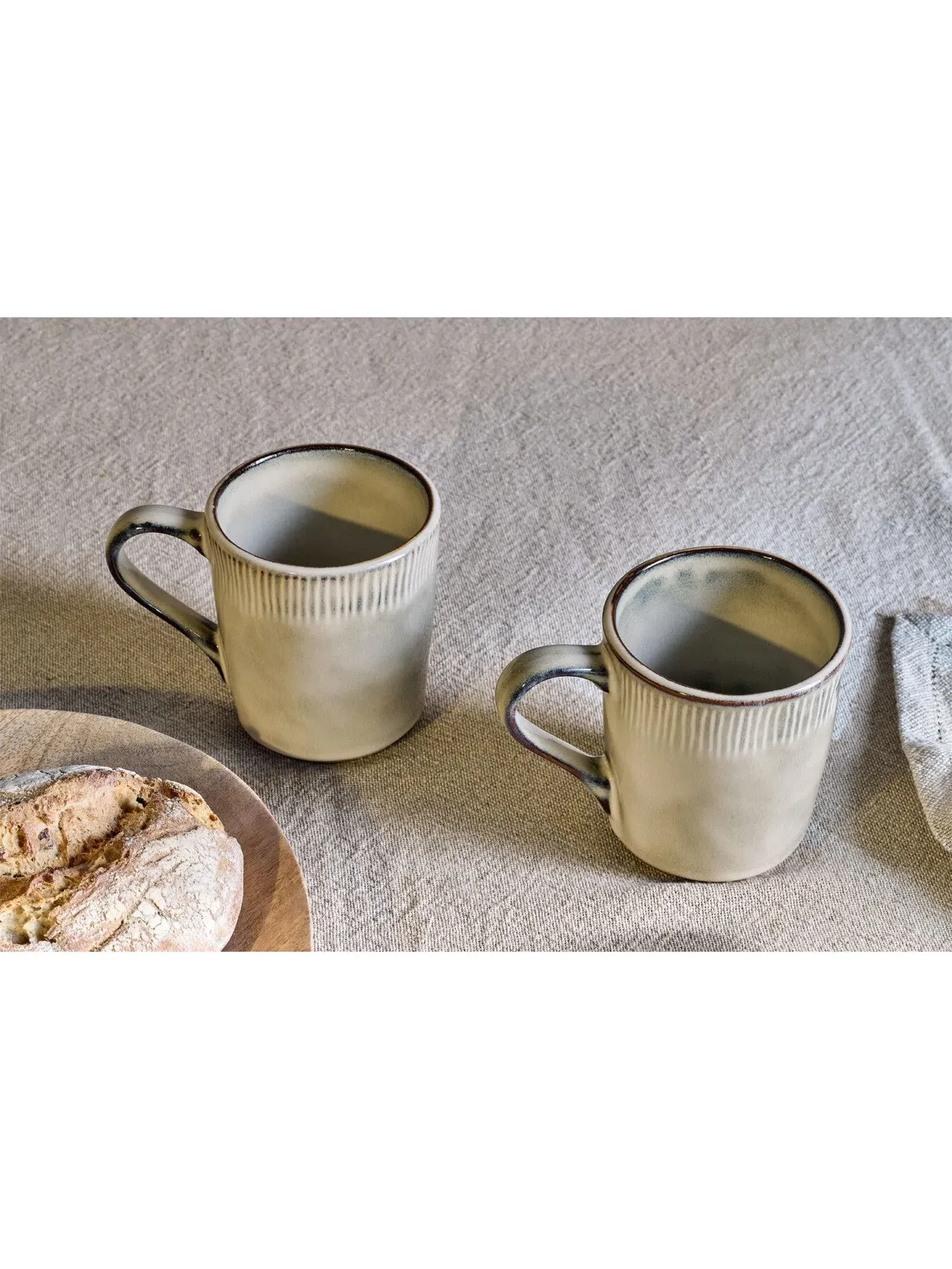 2-Piece Mug Set - Cream, Stoneware