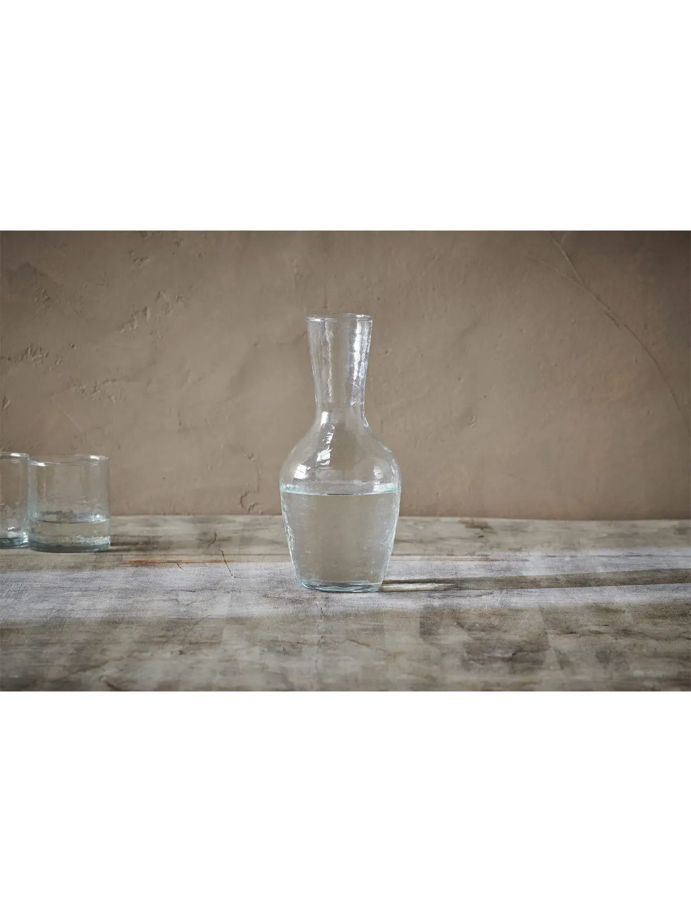 Hammered Glass Jug - Clear
