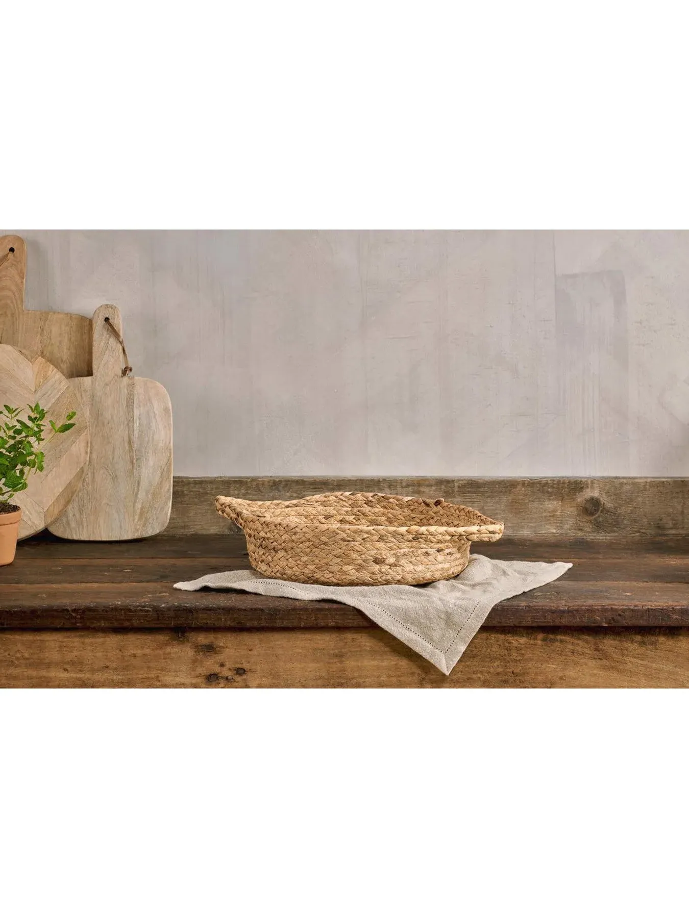 Handled Storage Basket - Natural, Water Hyacinth