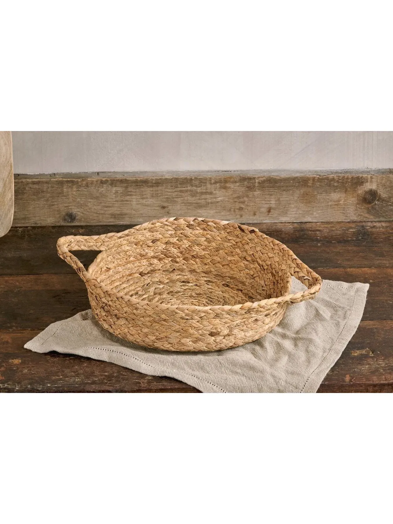 Handled Storage Basket - Natural, Water Hyacinth