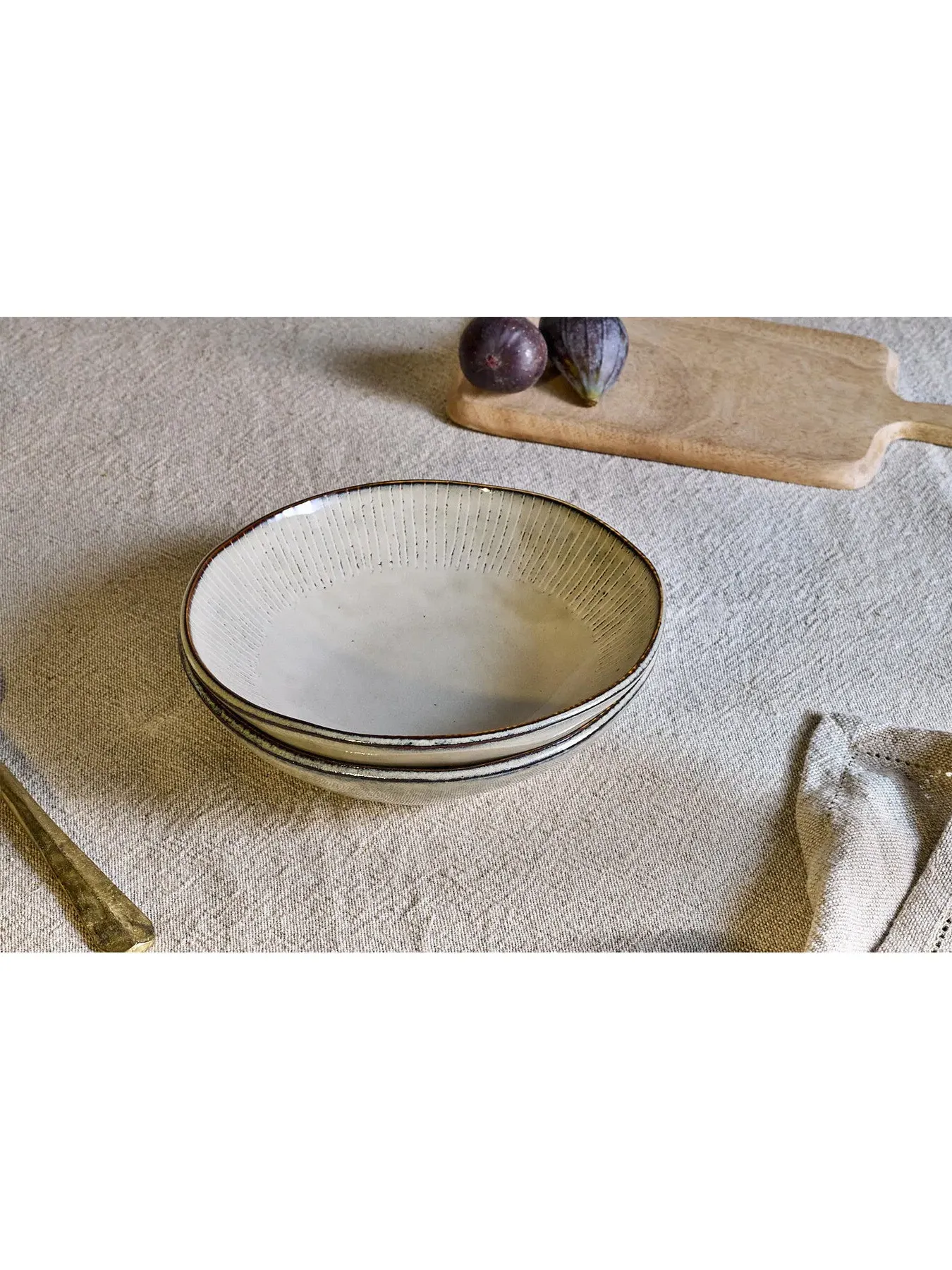 Handmade Bowl - Cream, Stoneware