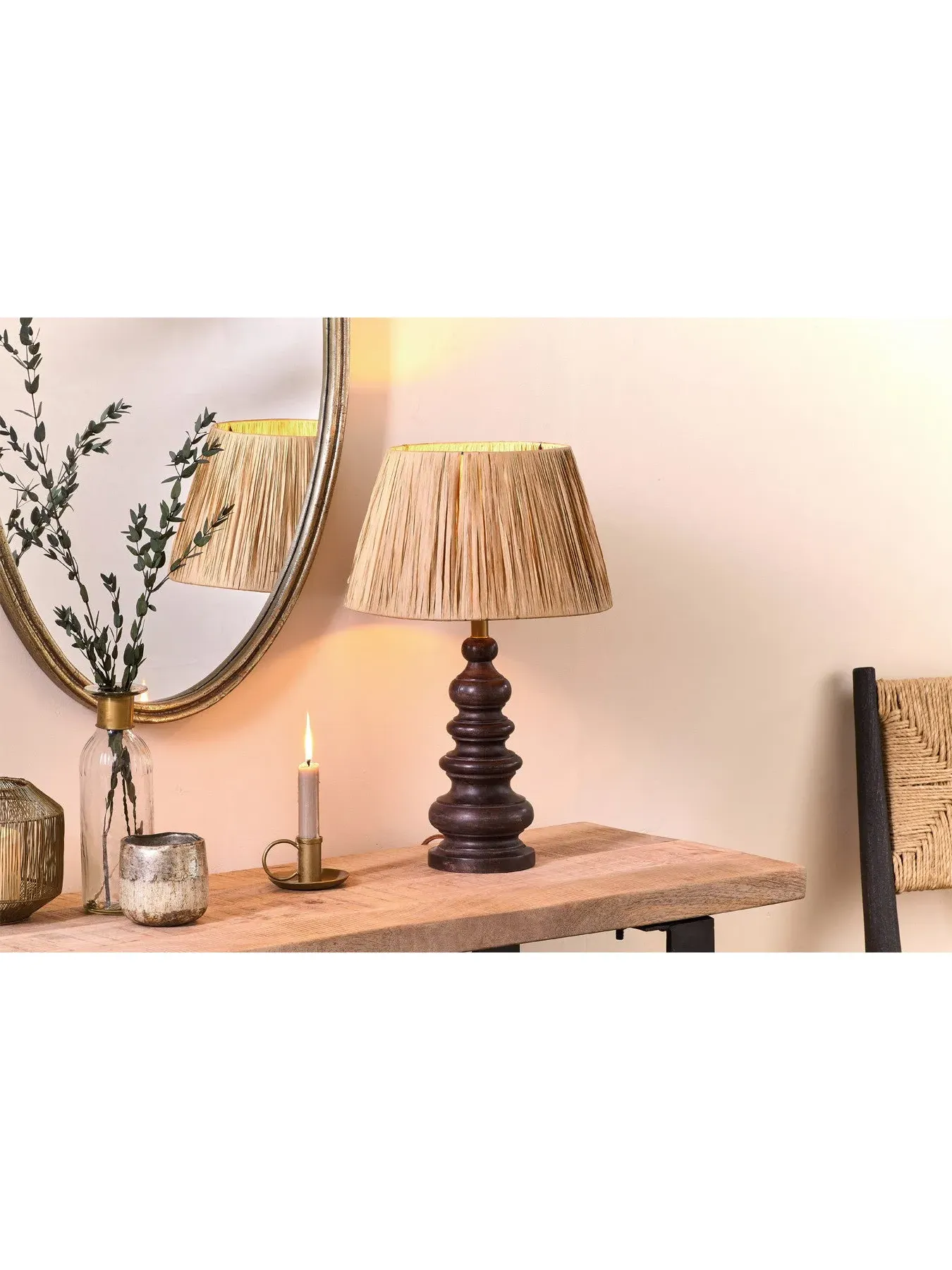 Iron Candlestick with Handle - Brass