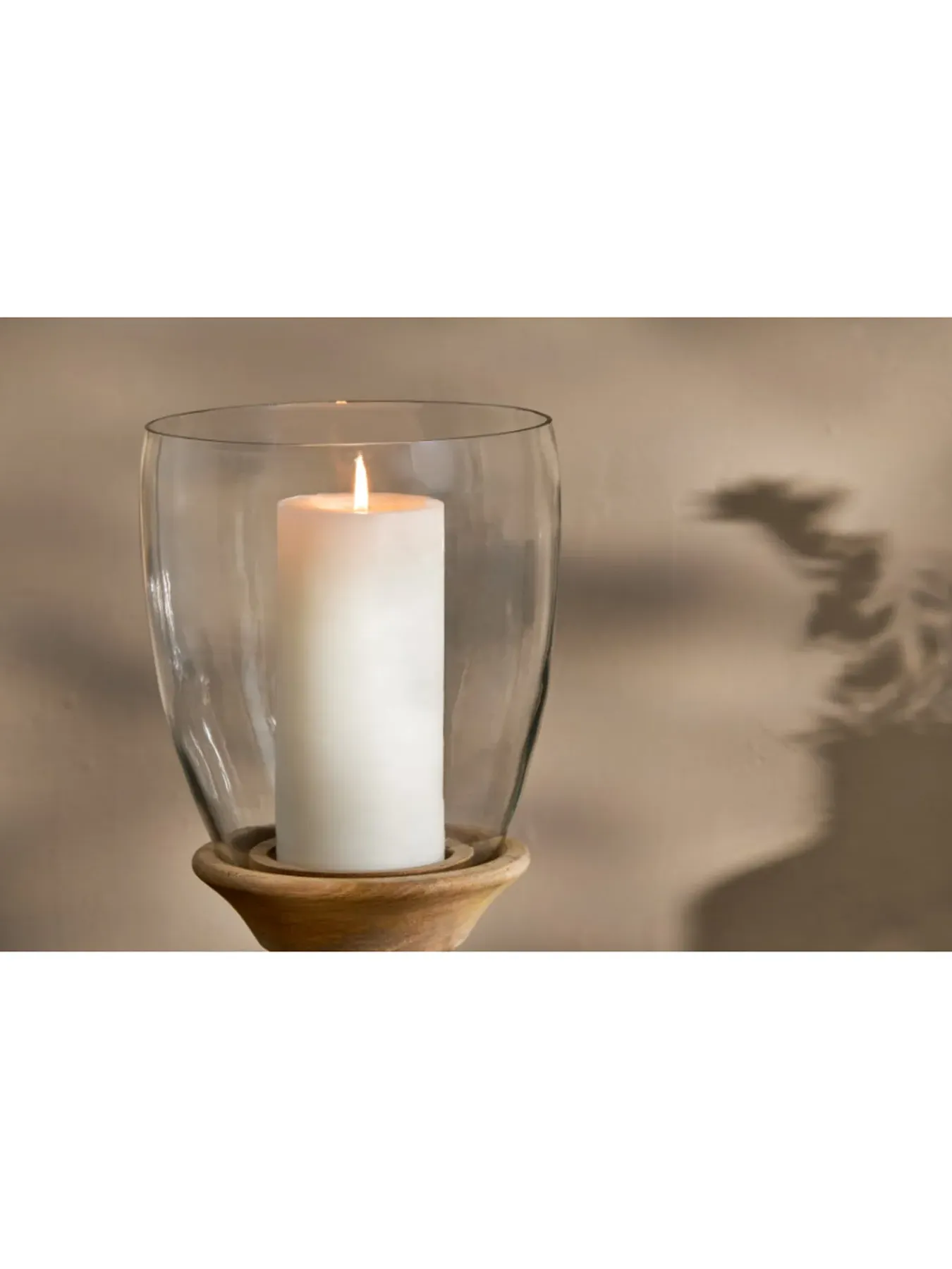 Lantern with Natural Design - Beige