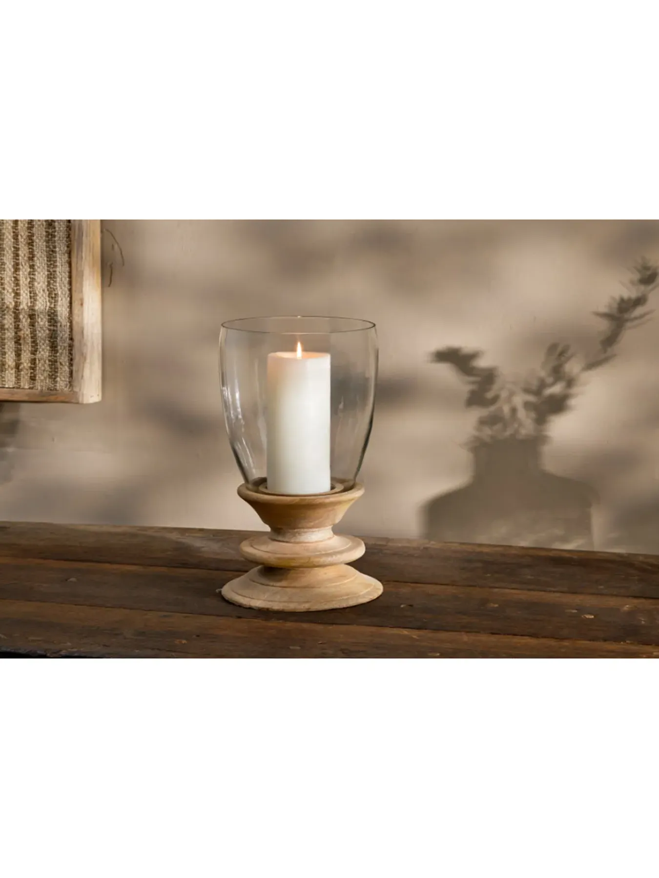 Lantern with Natural Design - Beige