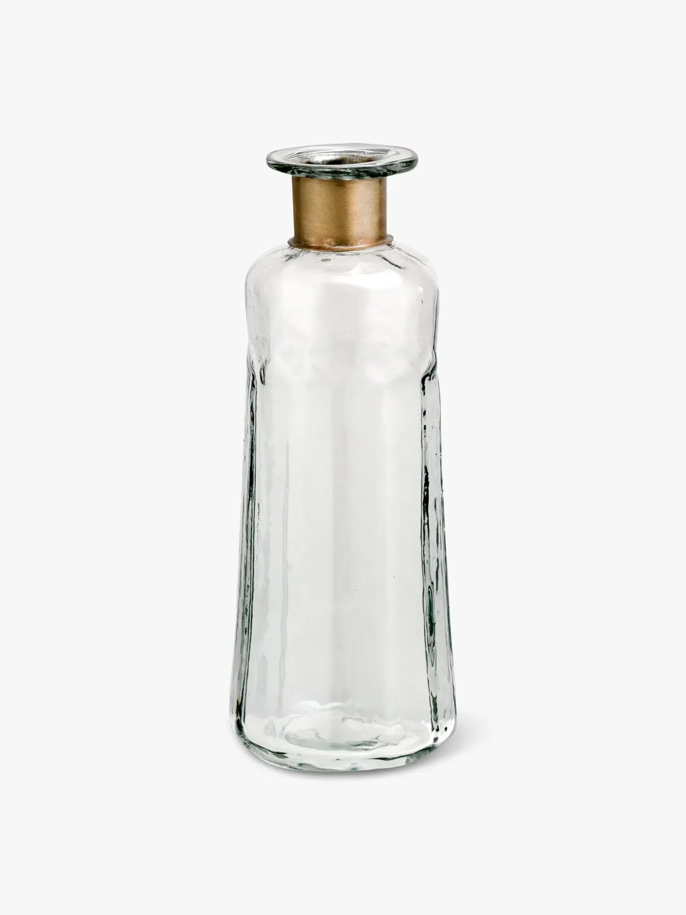 Large Hammered Bottle Decorative - Brass image