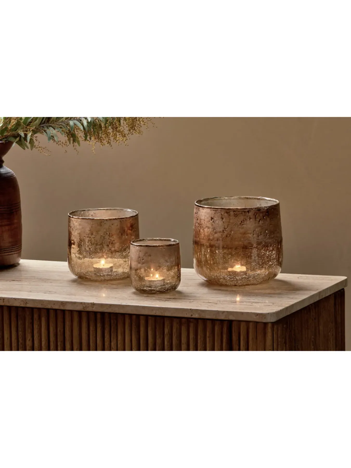 Large Tealight Holder - Orange