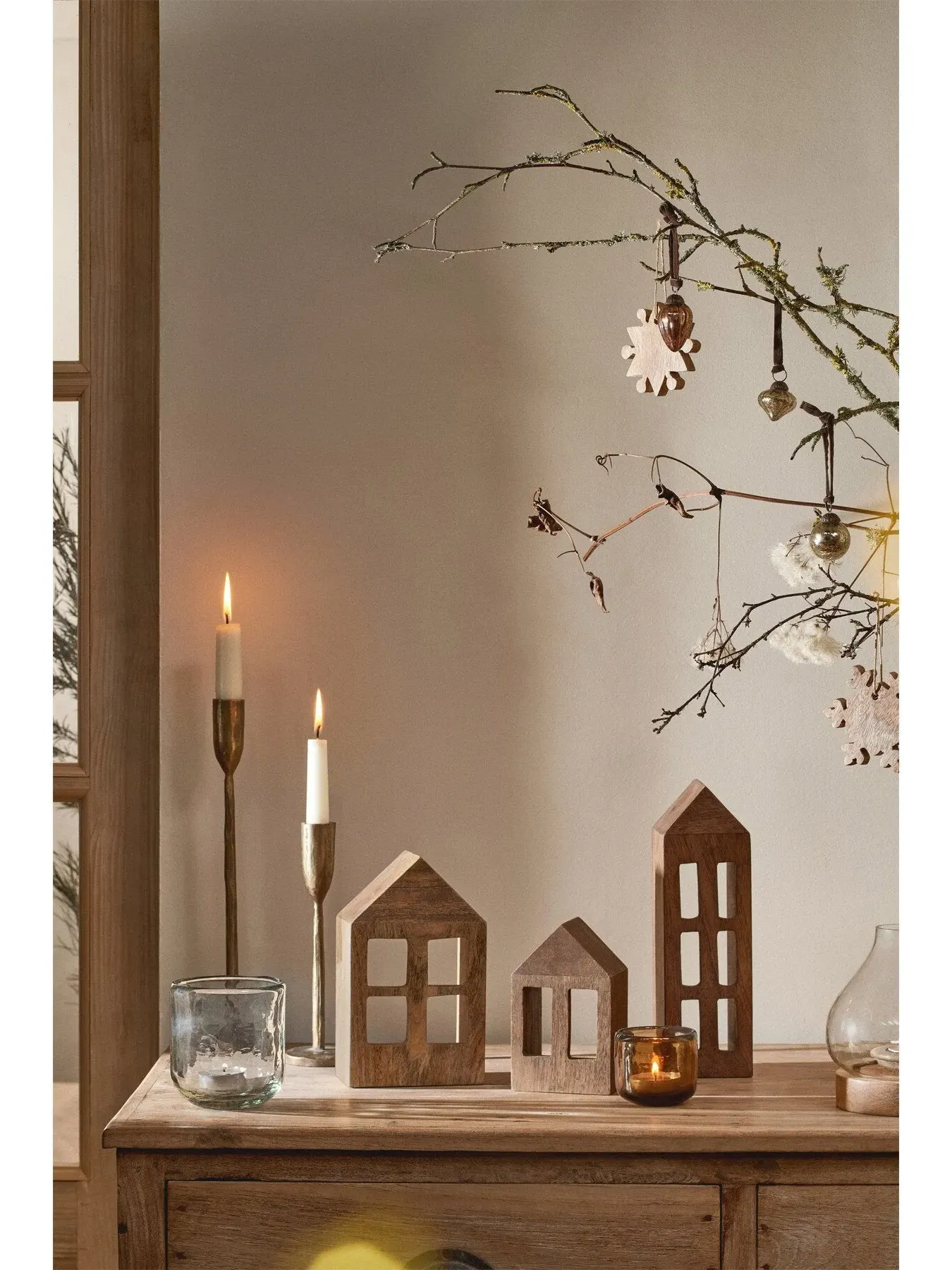 Medium Candlestick Holder - Antique Brass, Iron