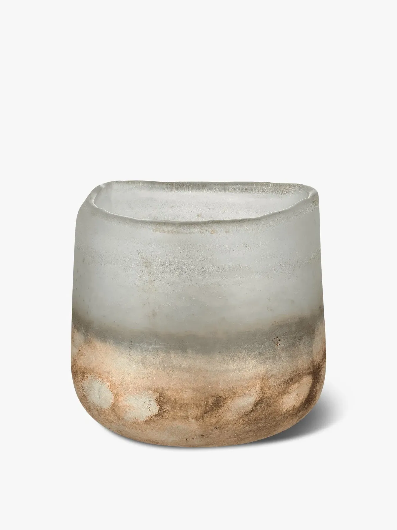 Medium Tealight Holder - Aged Smoke, Glass image