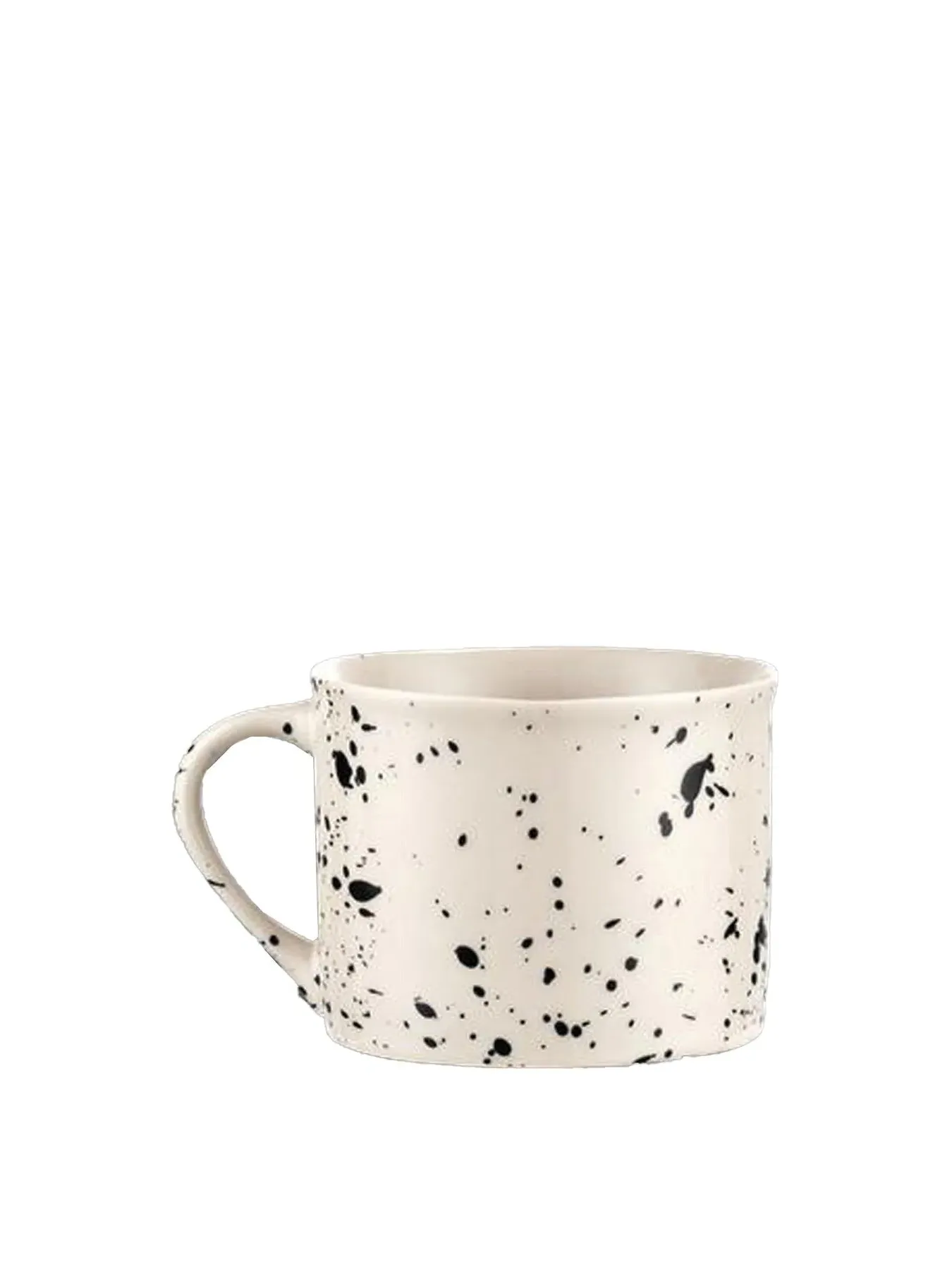 Short Mug Set of 2 Splatter Design - Cream, Clay image