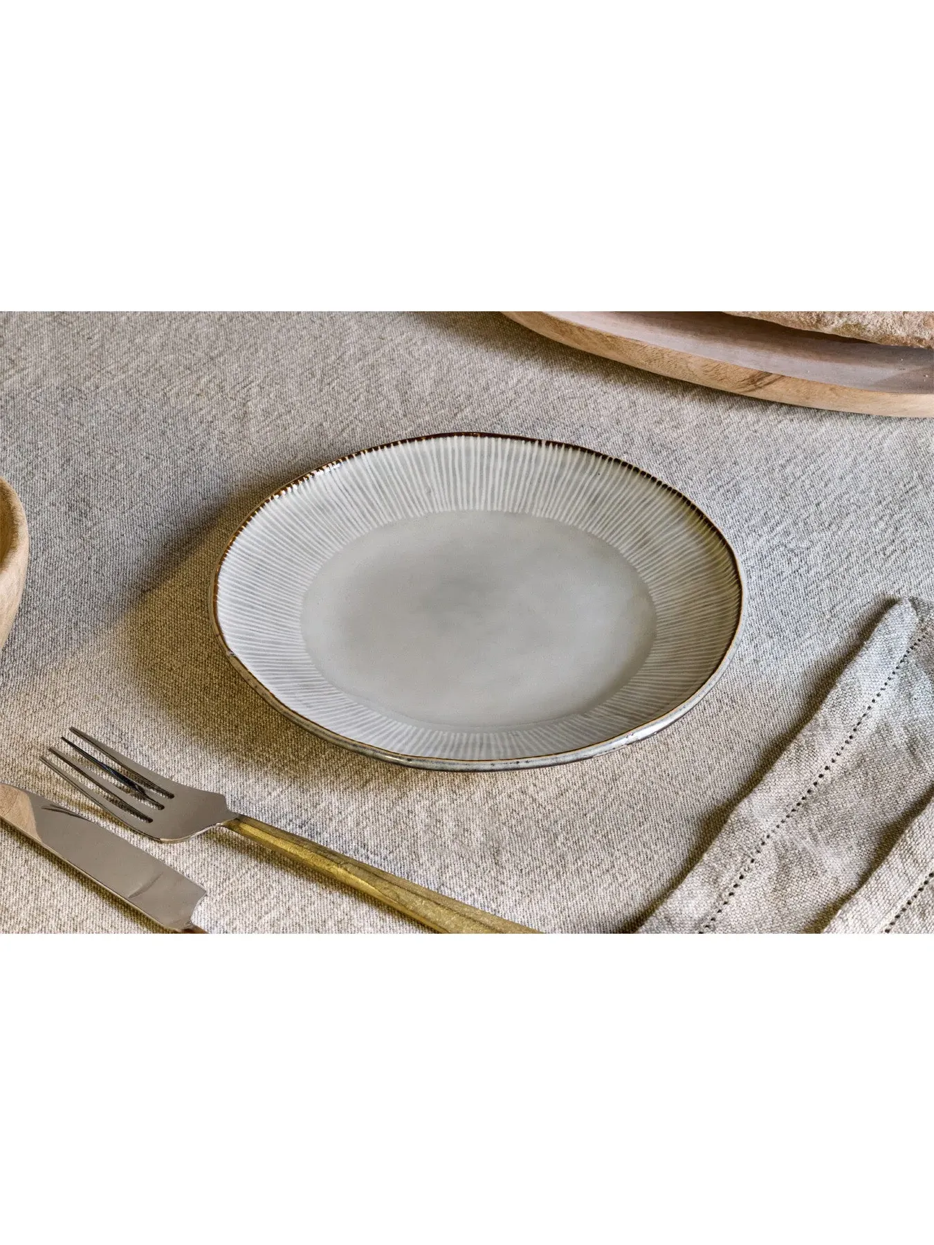 Side Plate Handcrafted - Cream, Clay