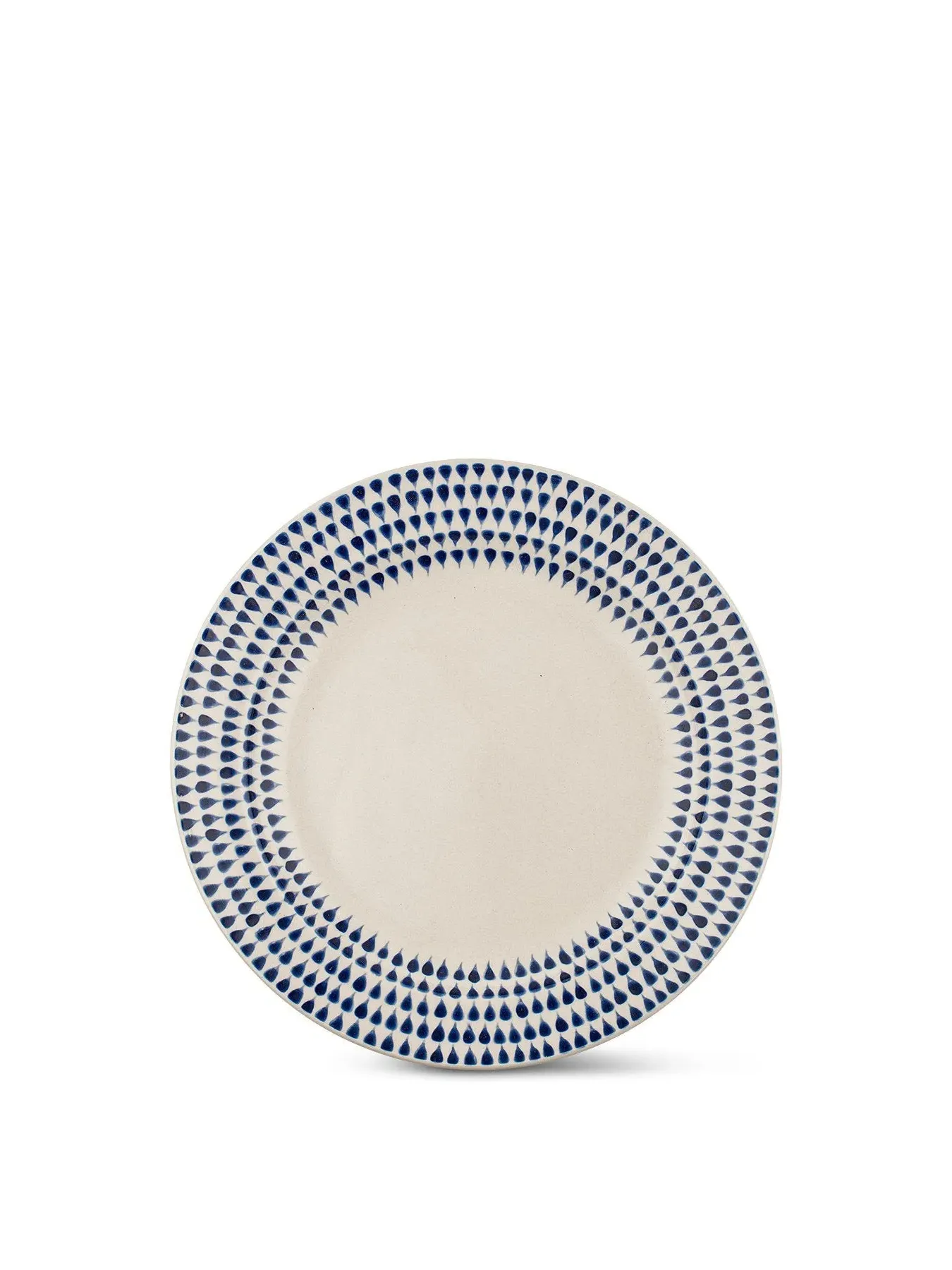 Side Plate with Hand-Painted Design - Blue image