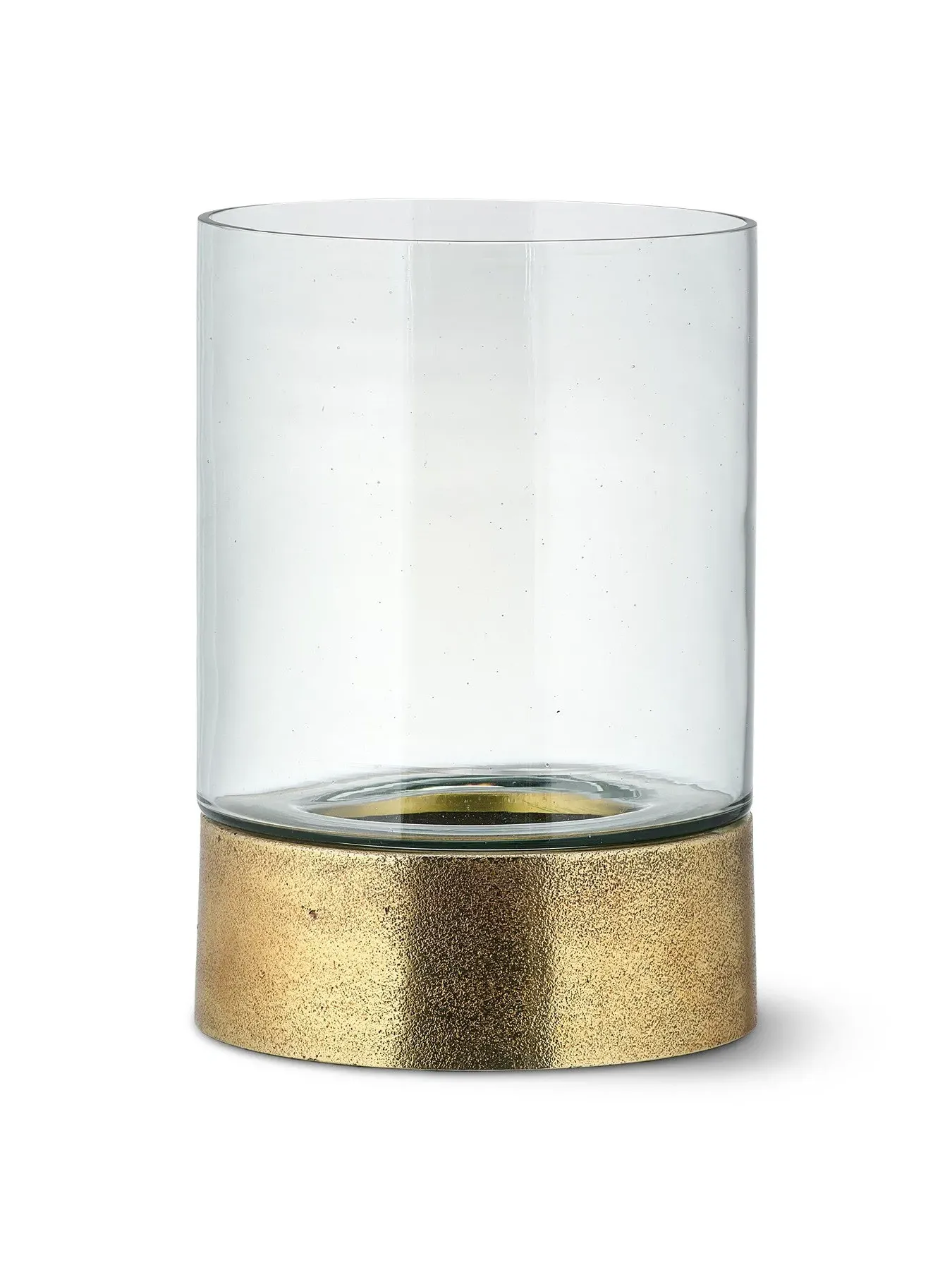 Small Hurricane Lantern - Brass, Glass image