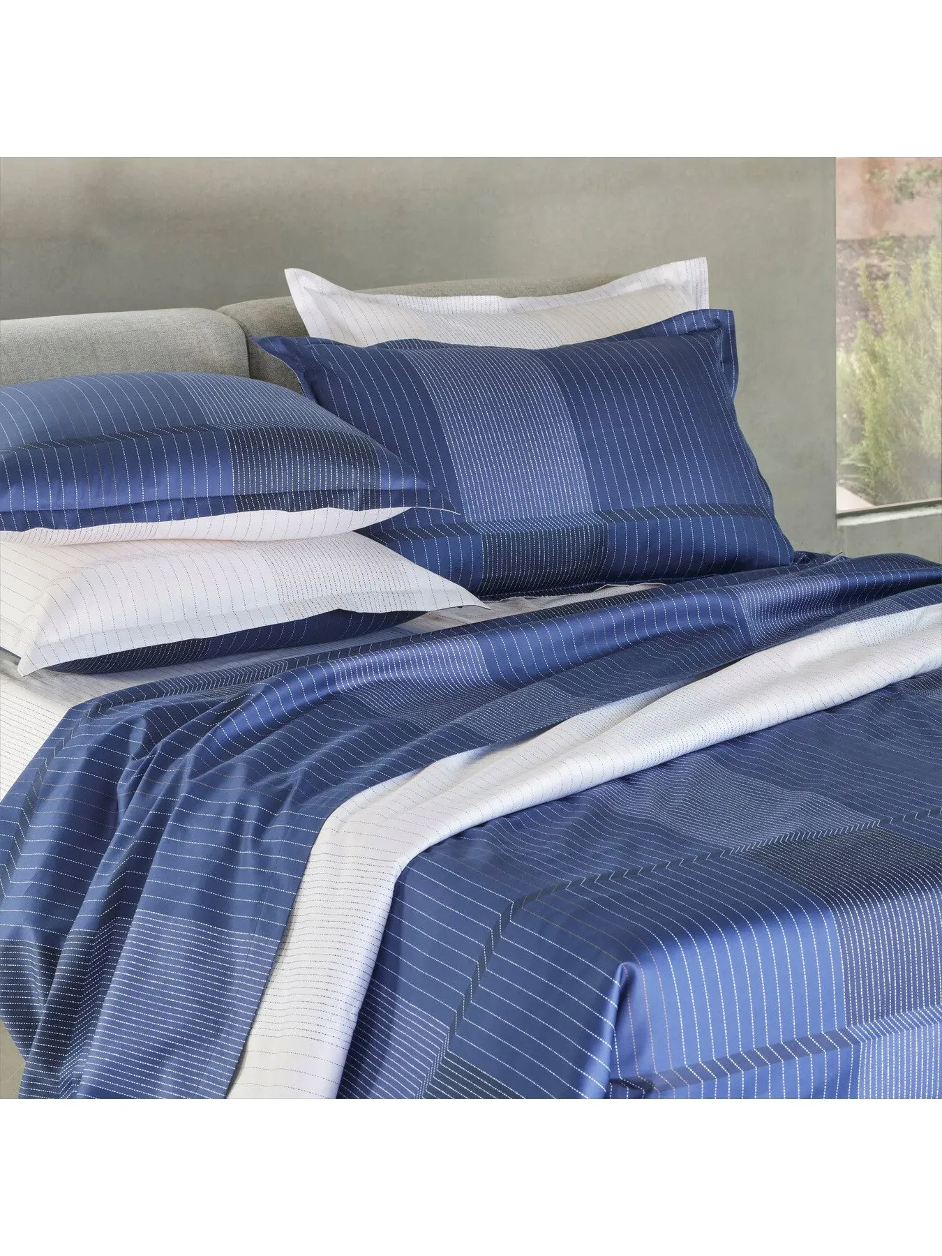 Standard Oxford Pillowcase - Navy, Cotton