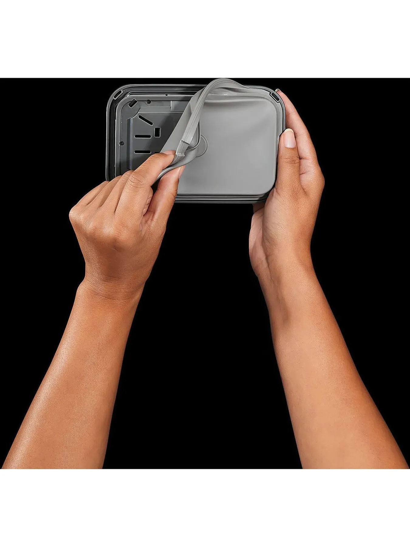Square Storage Container with Pop Lid - Steel