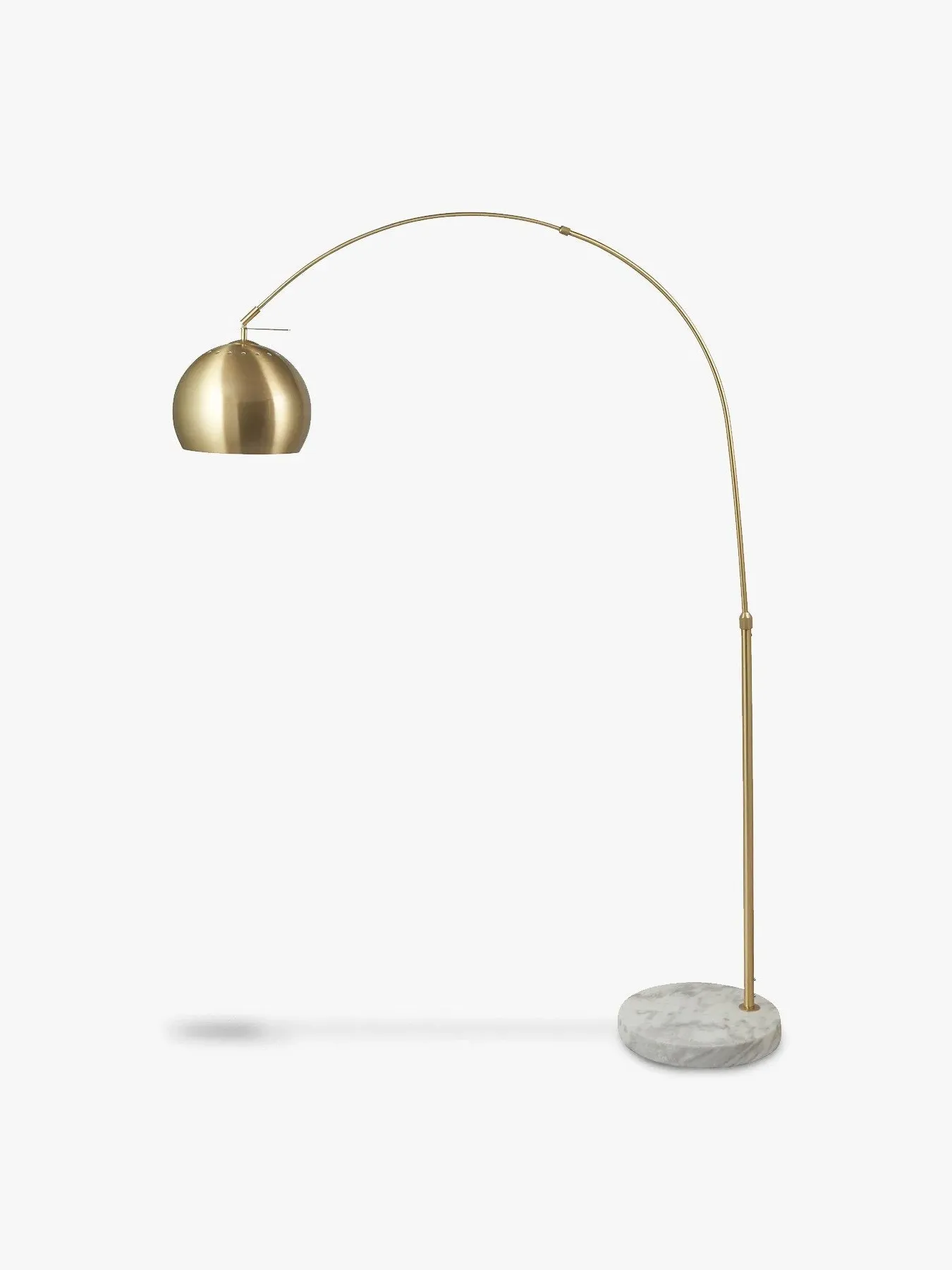 Floor Lamp with Adjustable Head - Gold, Brass image