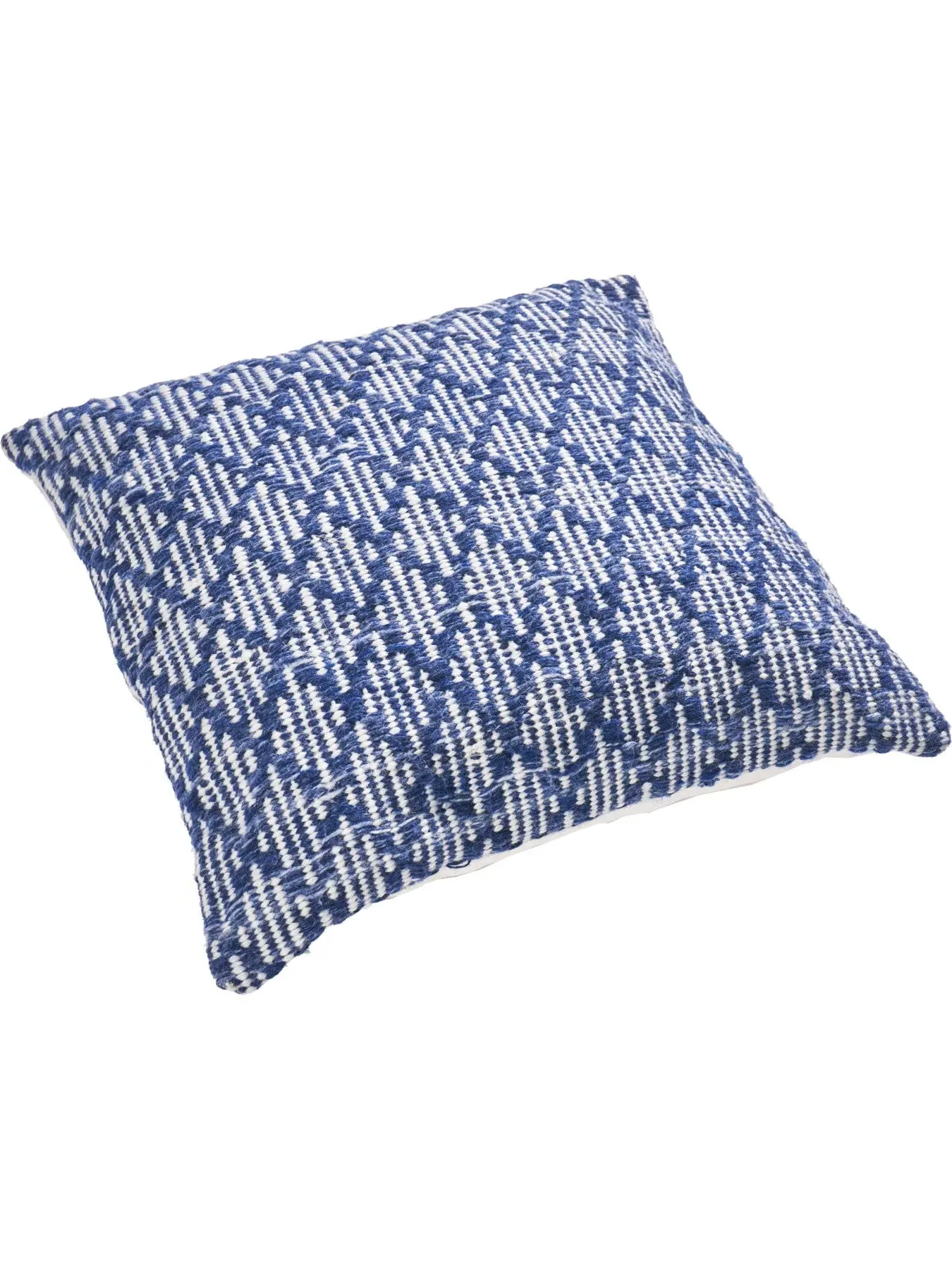 Square Scatter Cushion Ikat Design - Blue, Polyester