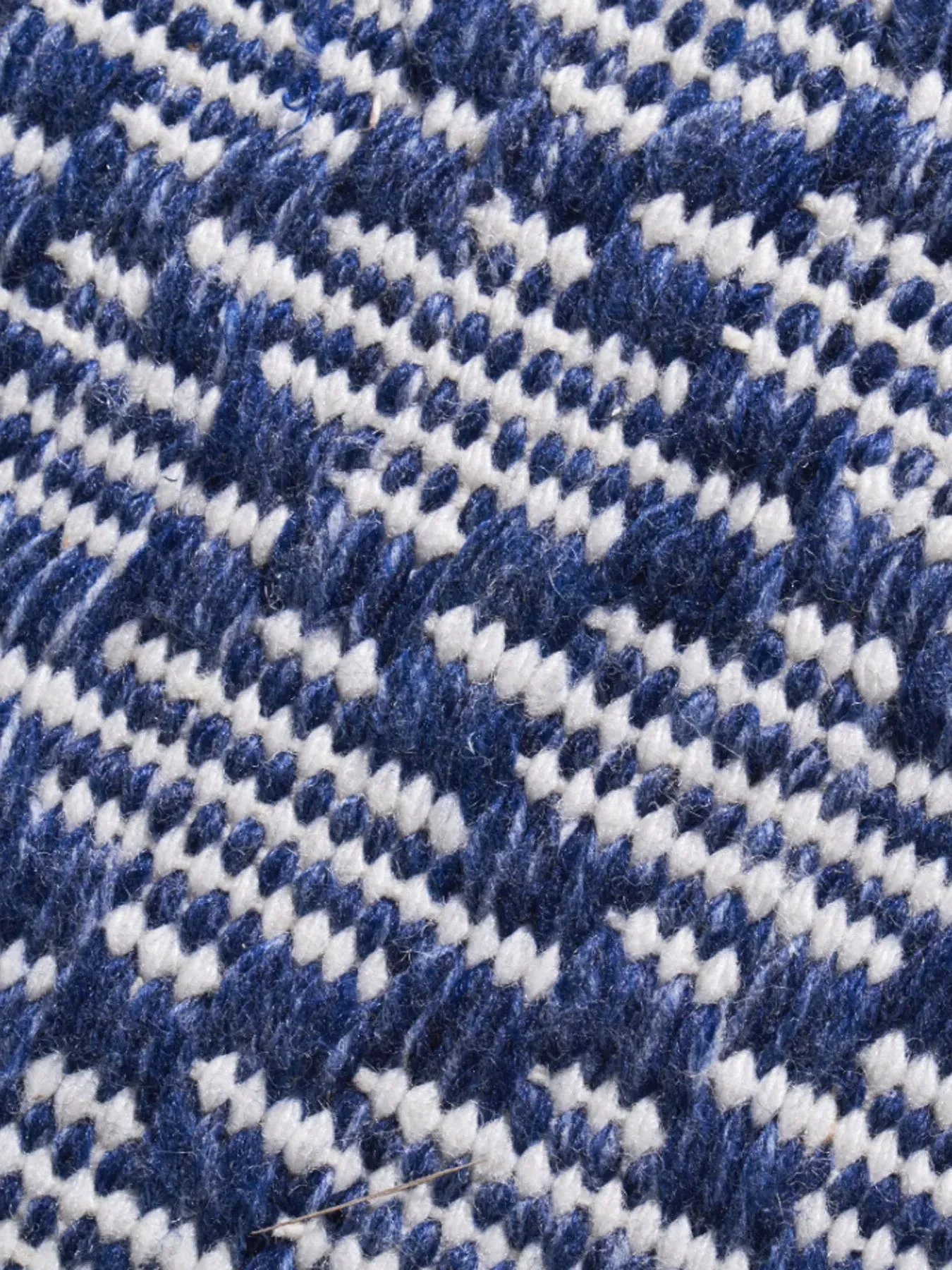 Square Scatter Cushion Ikat Design - Blue, Polyester