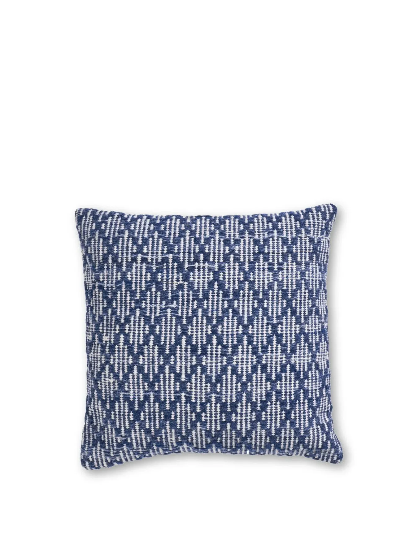 Square Scatter Cushion Ikat Design - Blue, Polyester image
