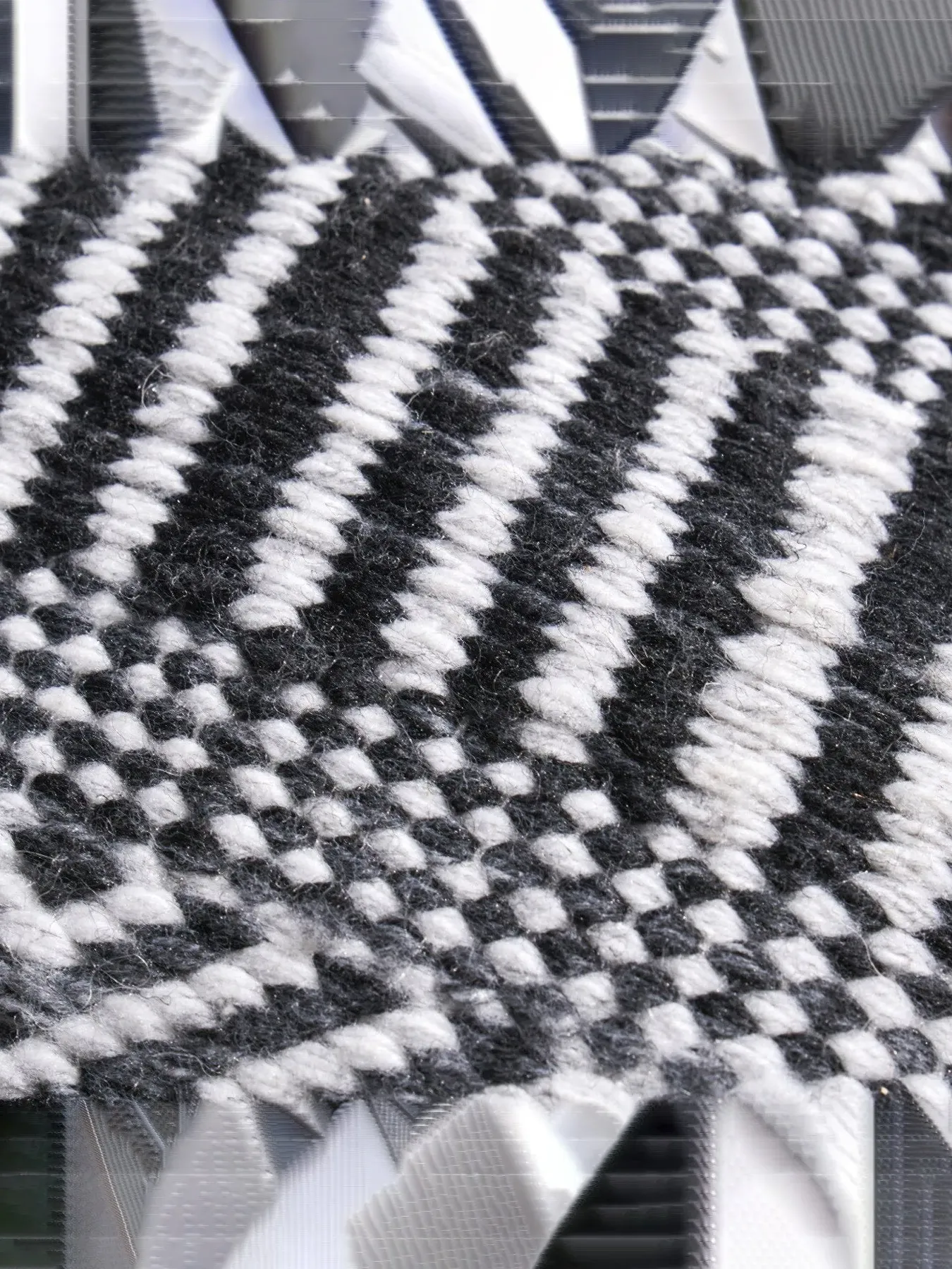 Square Scatter Cushion Inca Design - Black, Polyester
