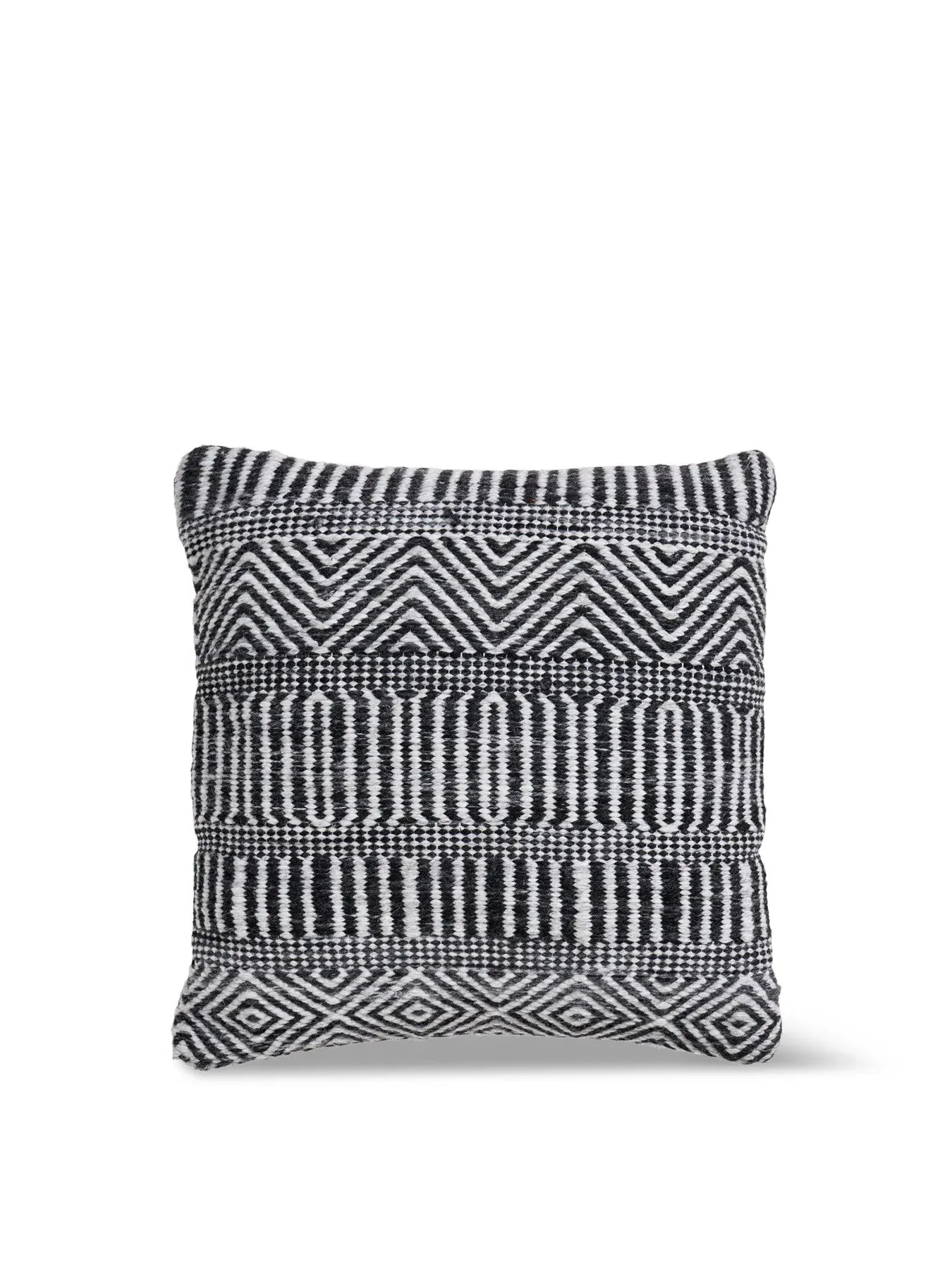 Square Scatter Cushion Inca Design - Black, Polyester image