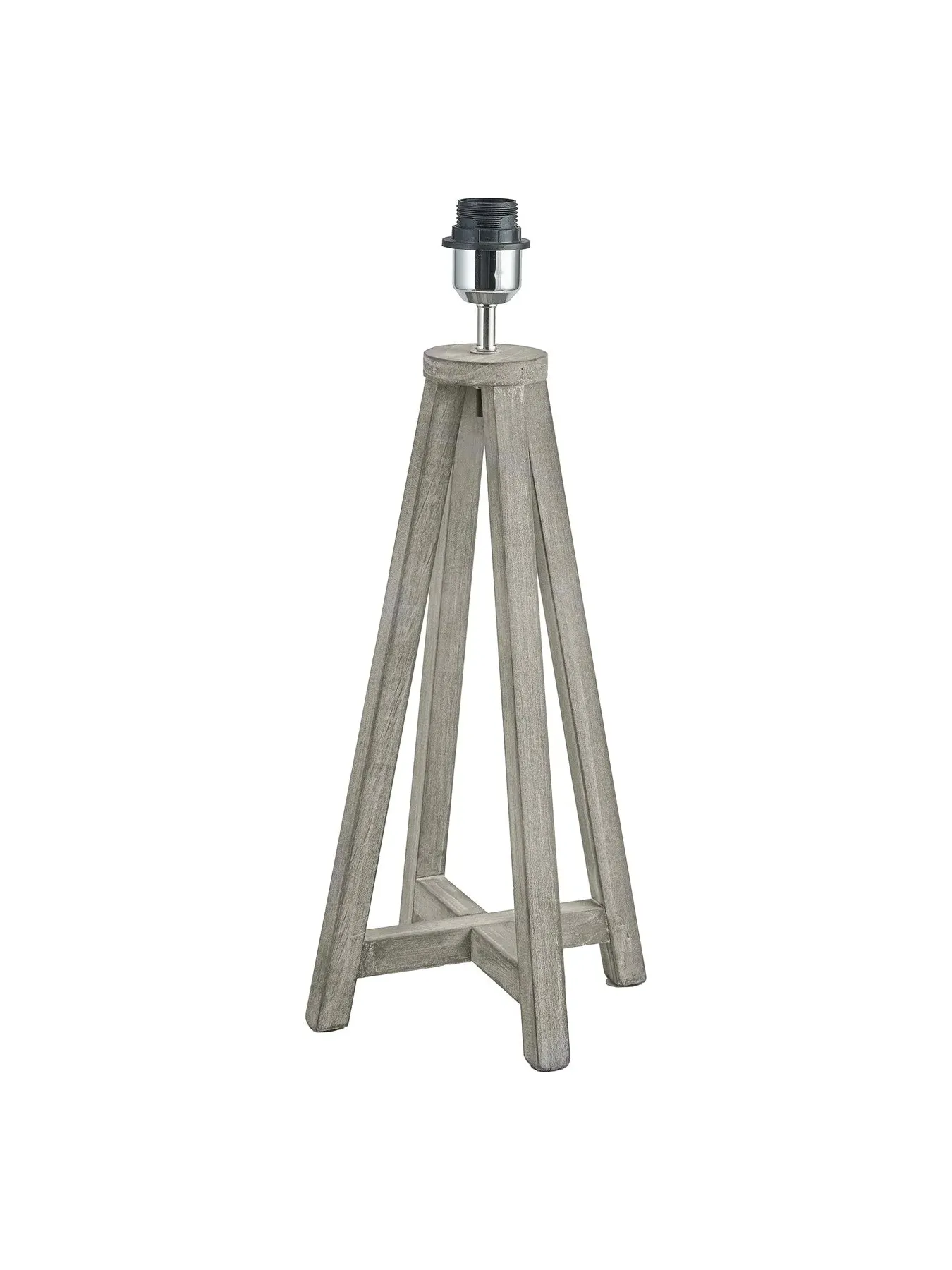 Tapered Table Lamp Base - Grey, Wood