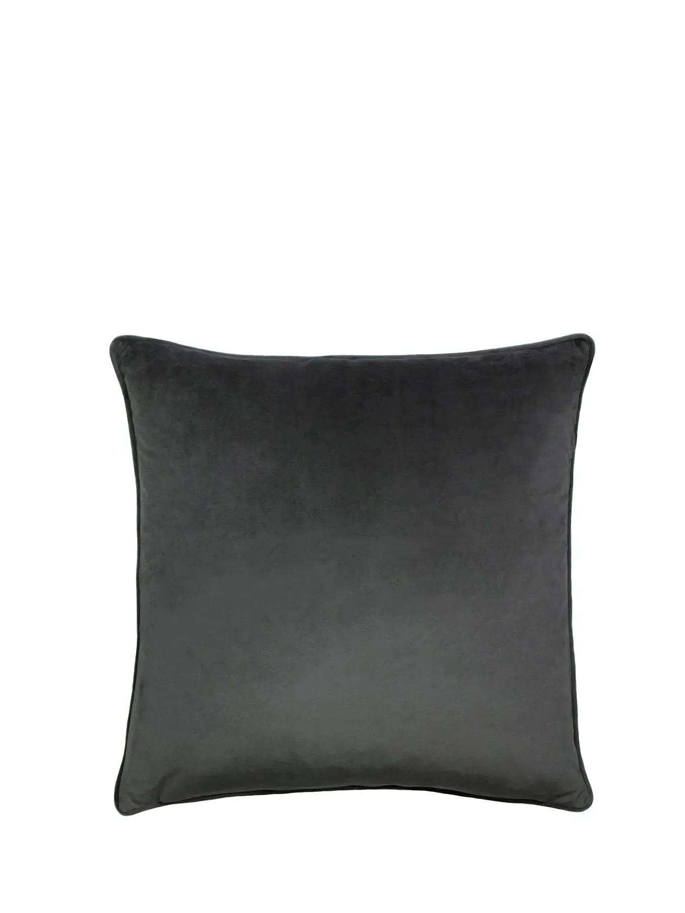 50cm Feather Cushion - Charcoal, Polyester