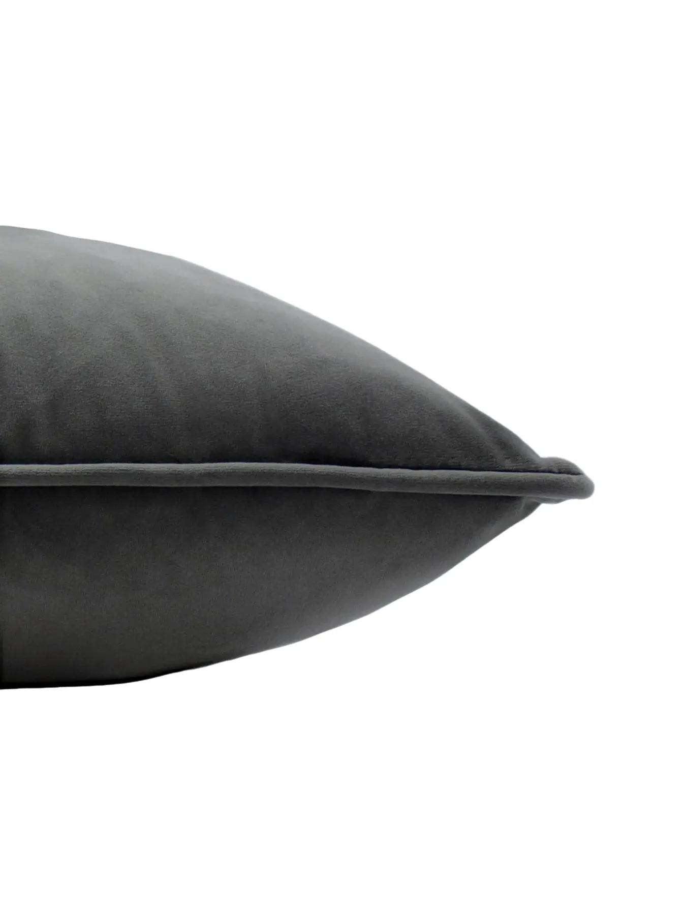 50cm Feather Cushion - Charcoal, Polyester