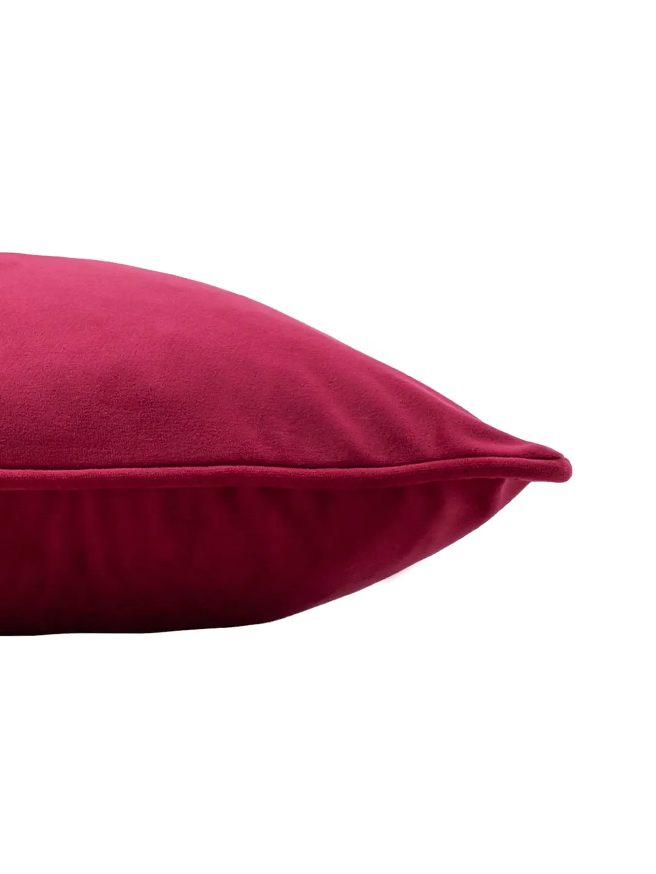 Square Cushion with Feather Fill - Fuchsia, Polyester