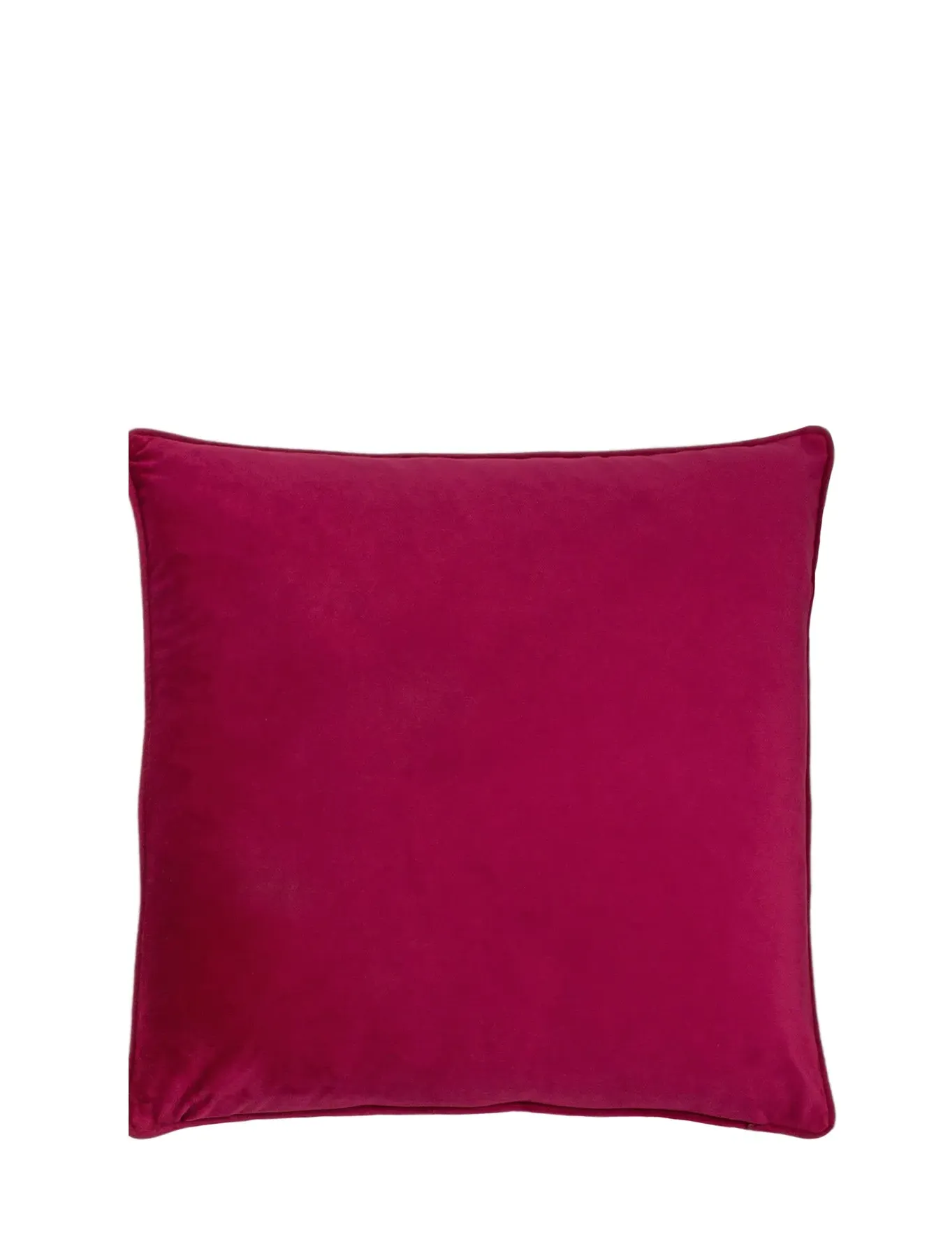 Square Cushion with Feather Fill - Fuchsia, Polyester