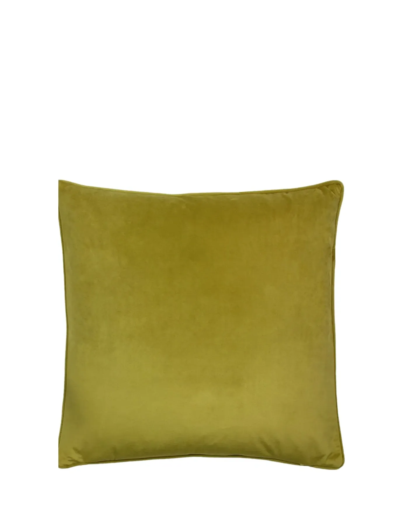 Square Cushion with Feather Fill - Olive, Polyester