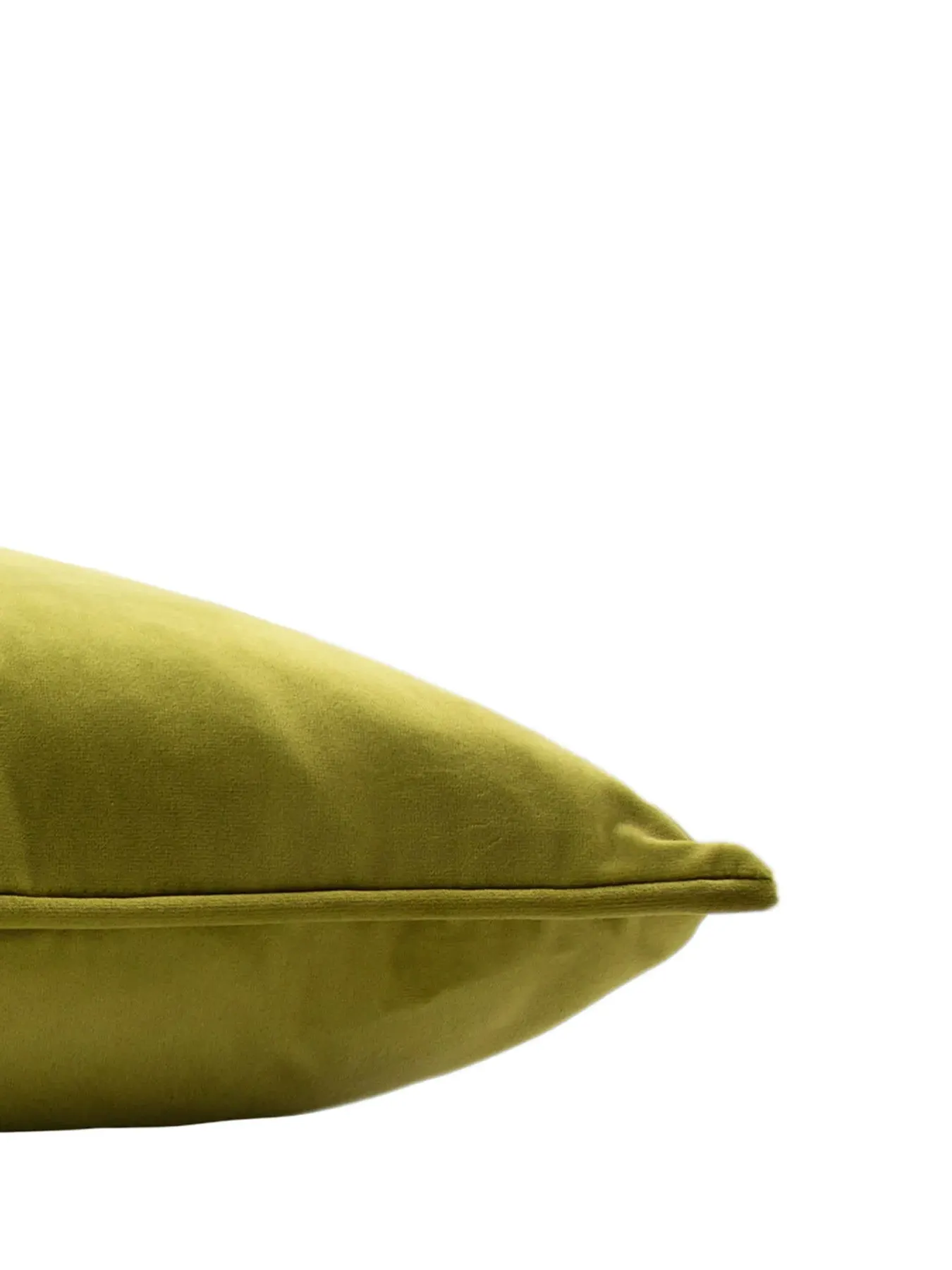 Square Cushion with Feather Fill - Olive, Polyester