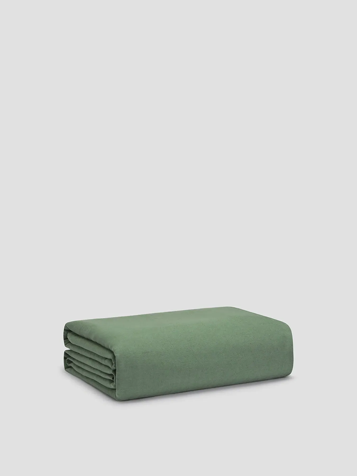 Double Duvet Cover Plain - Elm Green, Linen