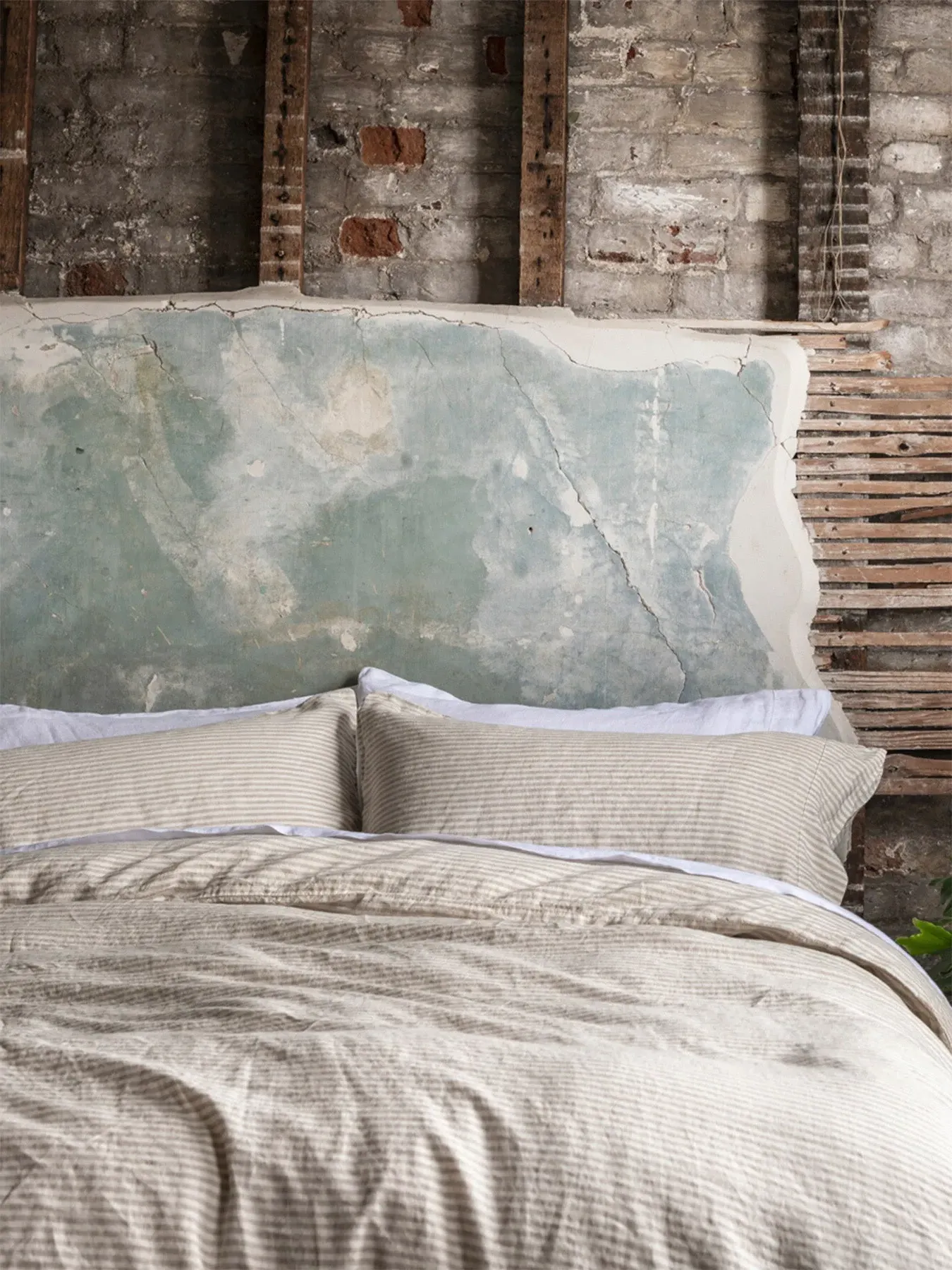 Double Duvet Cover Stripe - Neutral, Linen image