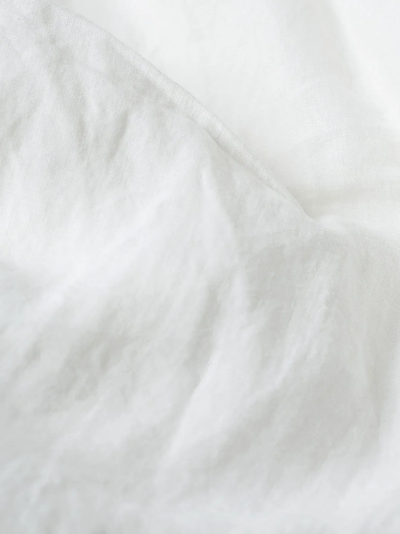 Double Fitted Sheet - White, Linen