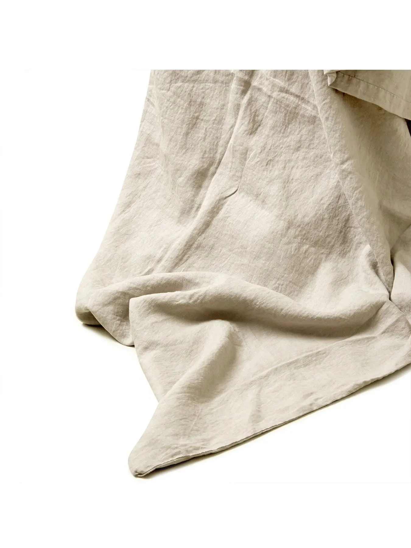 King Size Flat Sheet - Oatmeal, Linen Blend