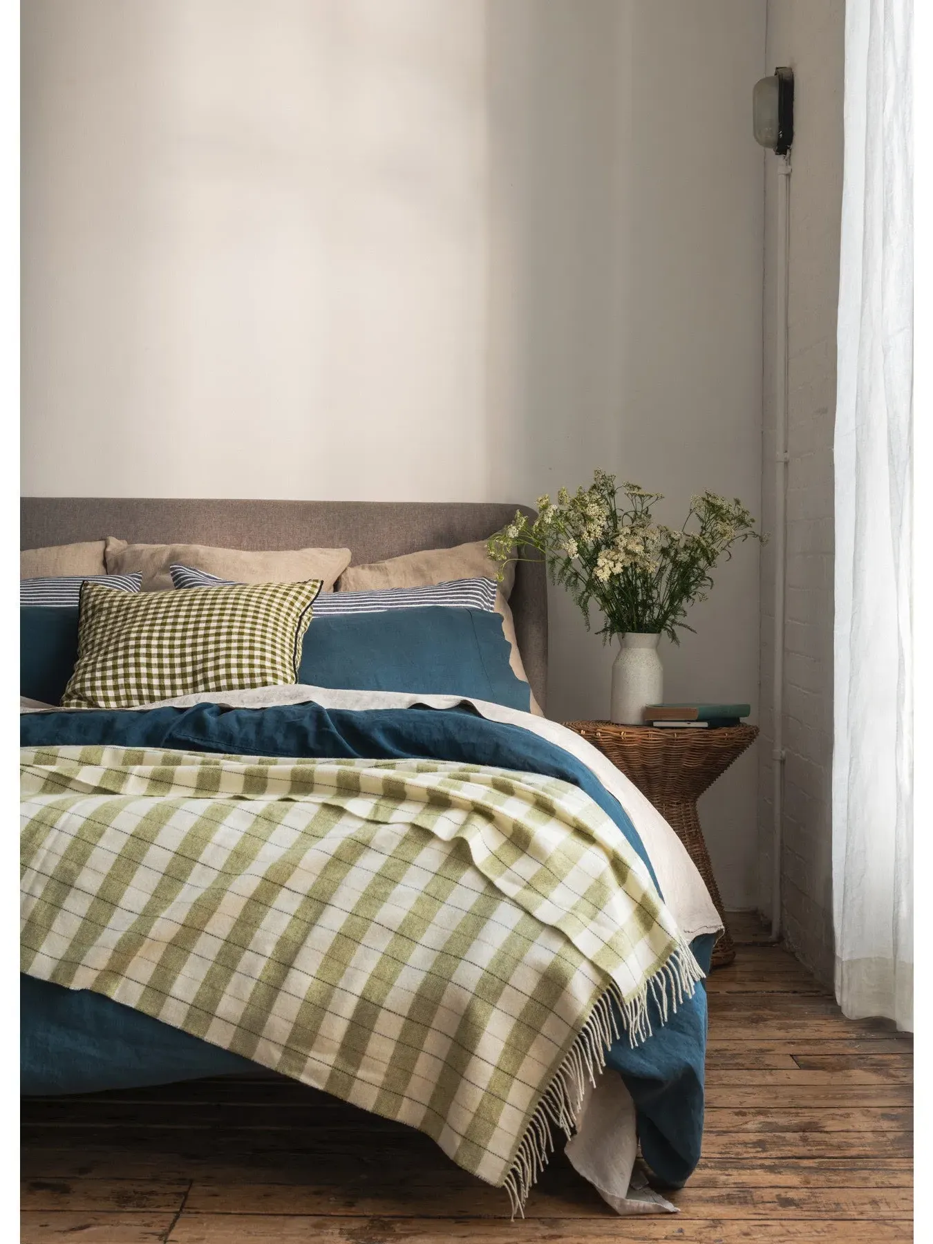 Merino Wool Blanket - Green, Wool